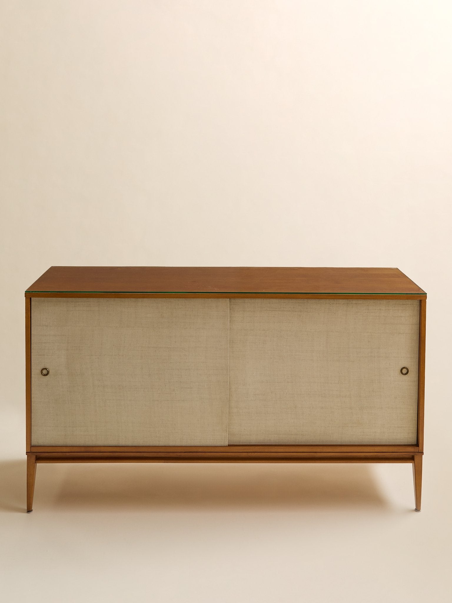 The Vintage Paul McCobb Planner Group "Winchester" Sideboard with Grasscloth DoorsCredenzas and SideboardsMiscellanea, etc.