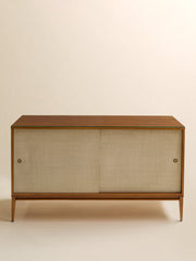 The Vintage Paul McCobb Planner Group "Winchester" Sideboard with Grasscloth DoorsCredenzas and SideboardsMiscellanea, etc.