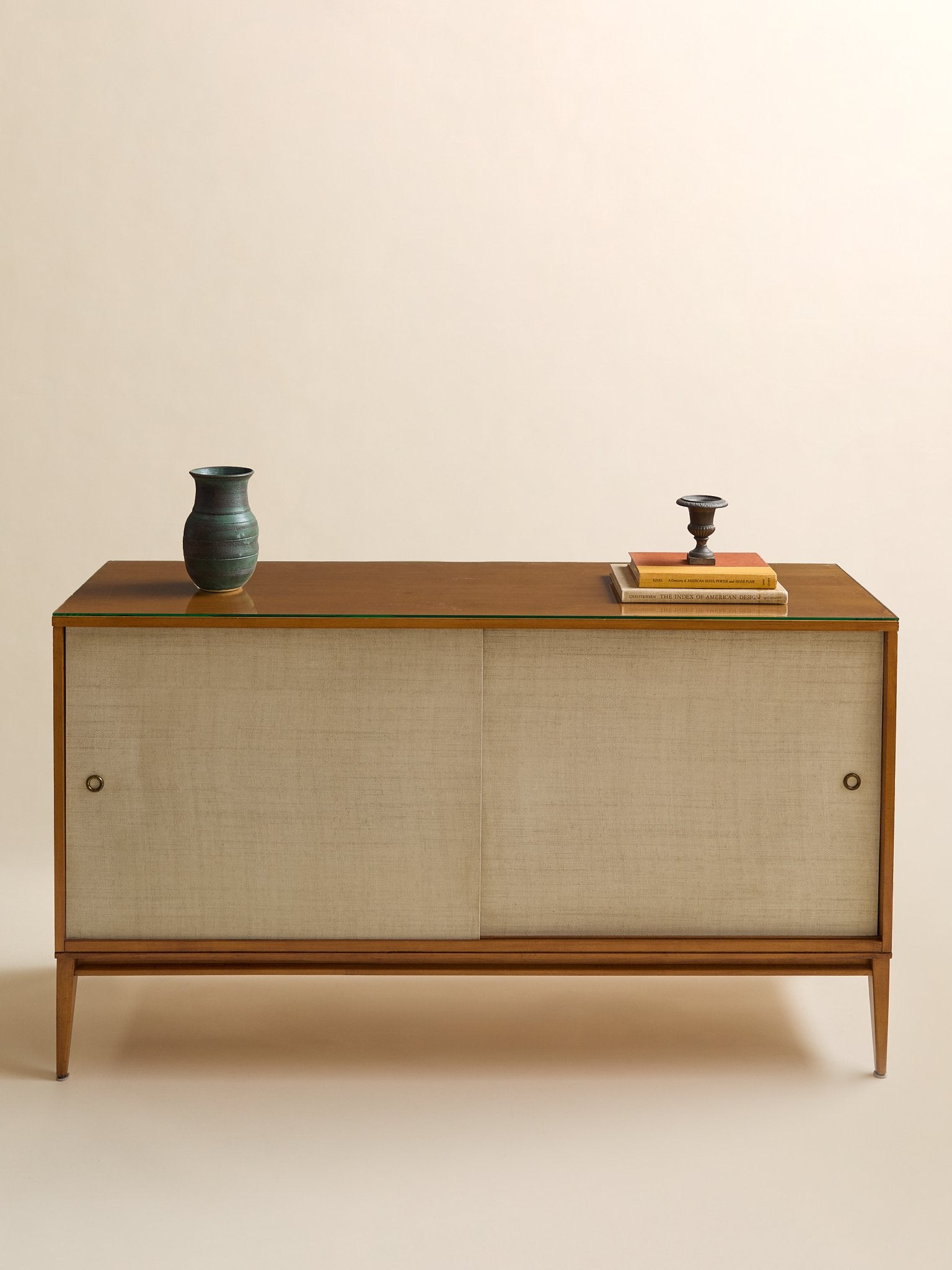 The Vintage Paul McCobb Planner Group "Winchester" Sideboard with Grasscloth DoorsCredenzas and SideboardsMiscellanea, etc.