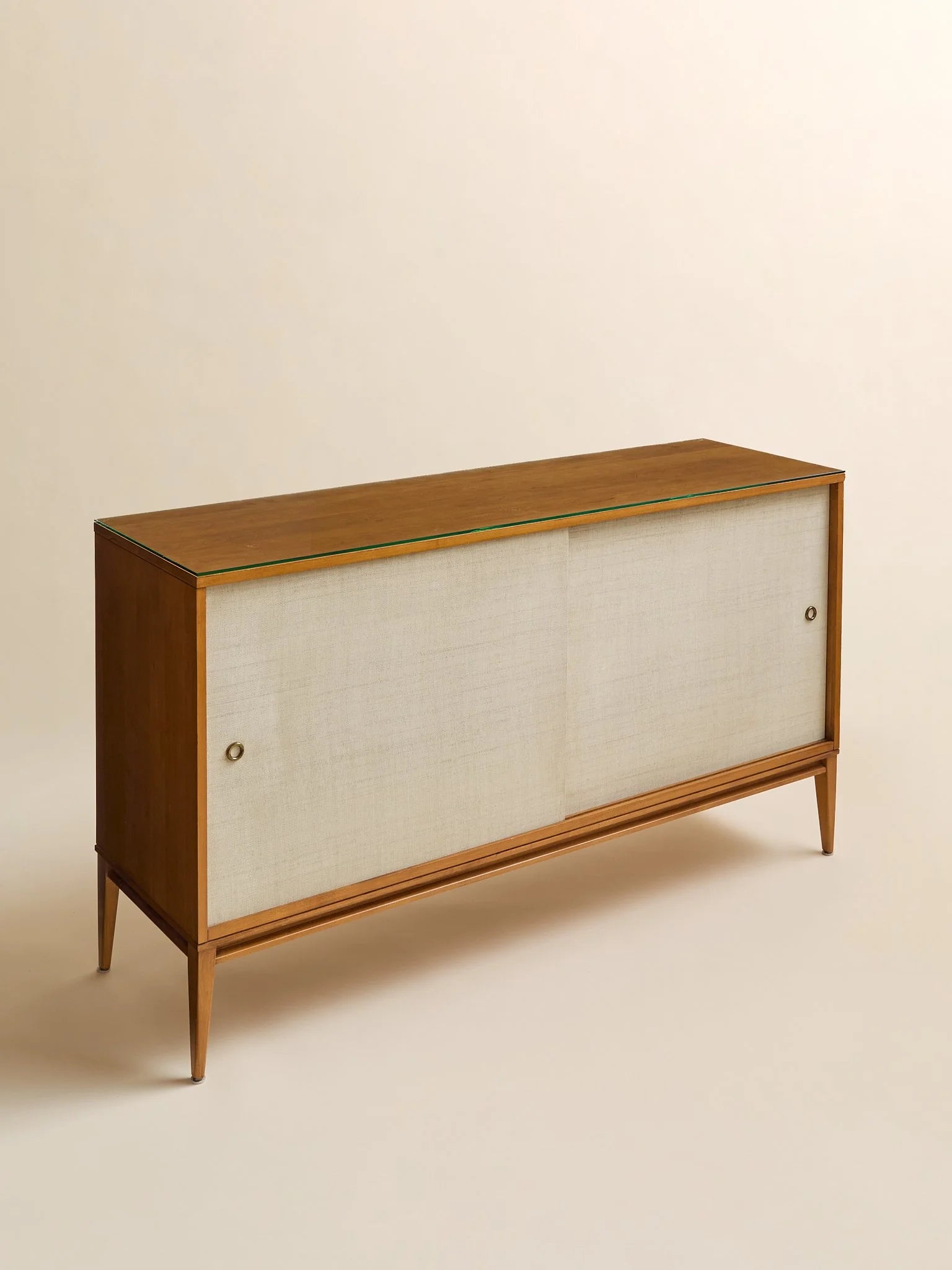 The Vintage Paul McCobb Planner Group "Winchester" Sideboard with Grasscloth DoorsCredenzas and SideboardsMiscellanea, etc.