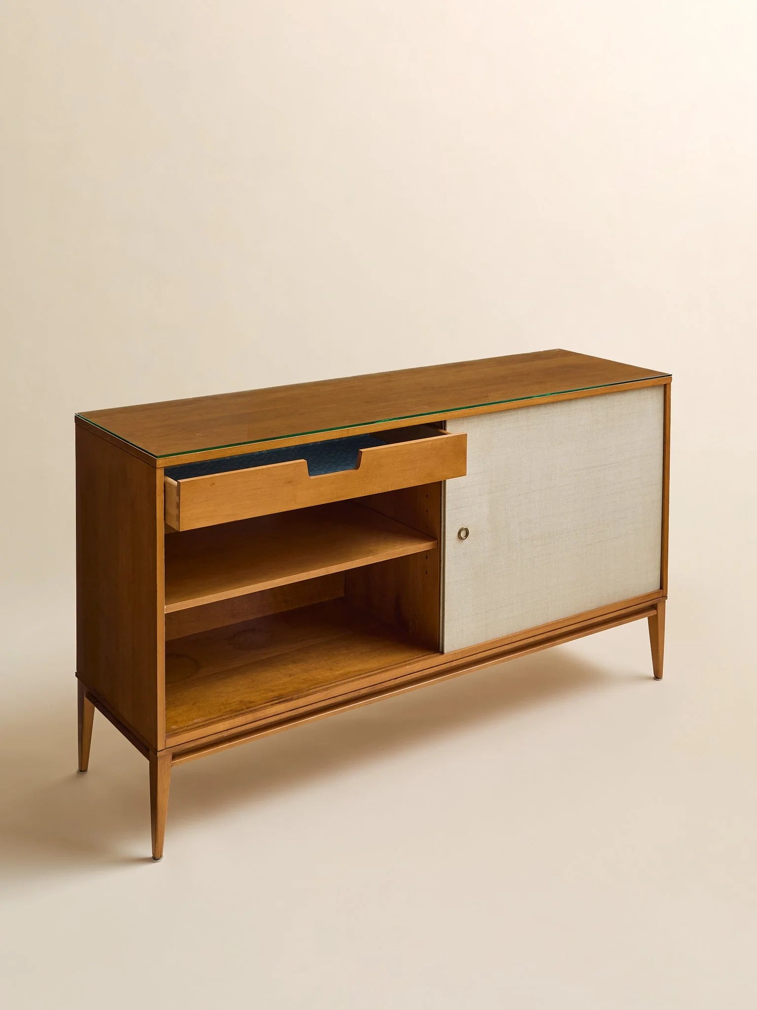 The Vintage Paul McCobb Planner Group "Winchester" Sideboard with Grasscloth DoorsCredenzas and SideboardsMiscellanea, etc.