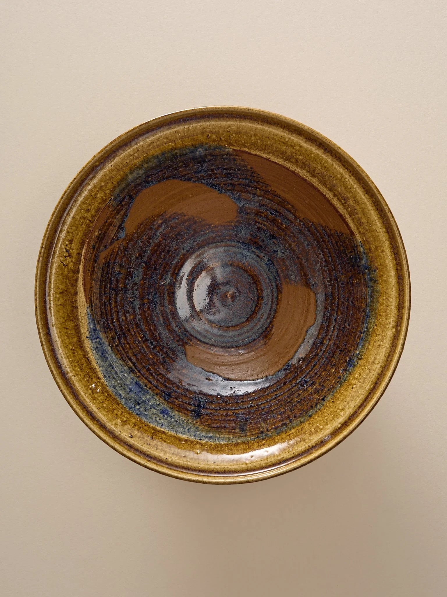 The Vintage Hand Made Ceramic Blue Glazed BowlTrays and BowlsMiscellanea, etc.