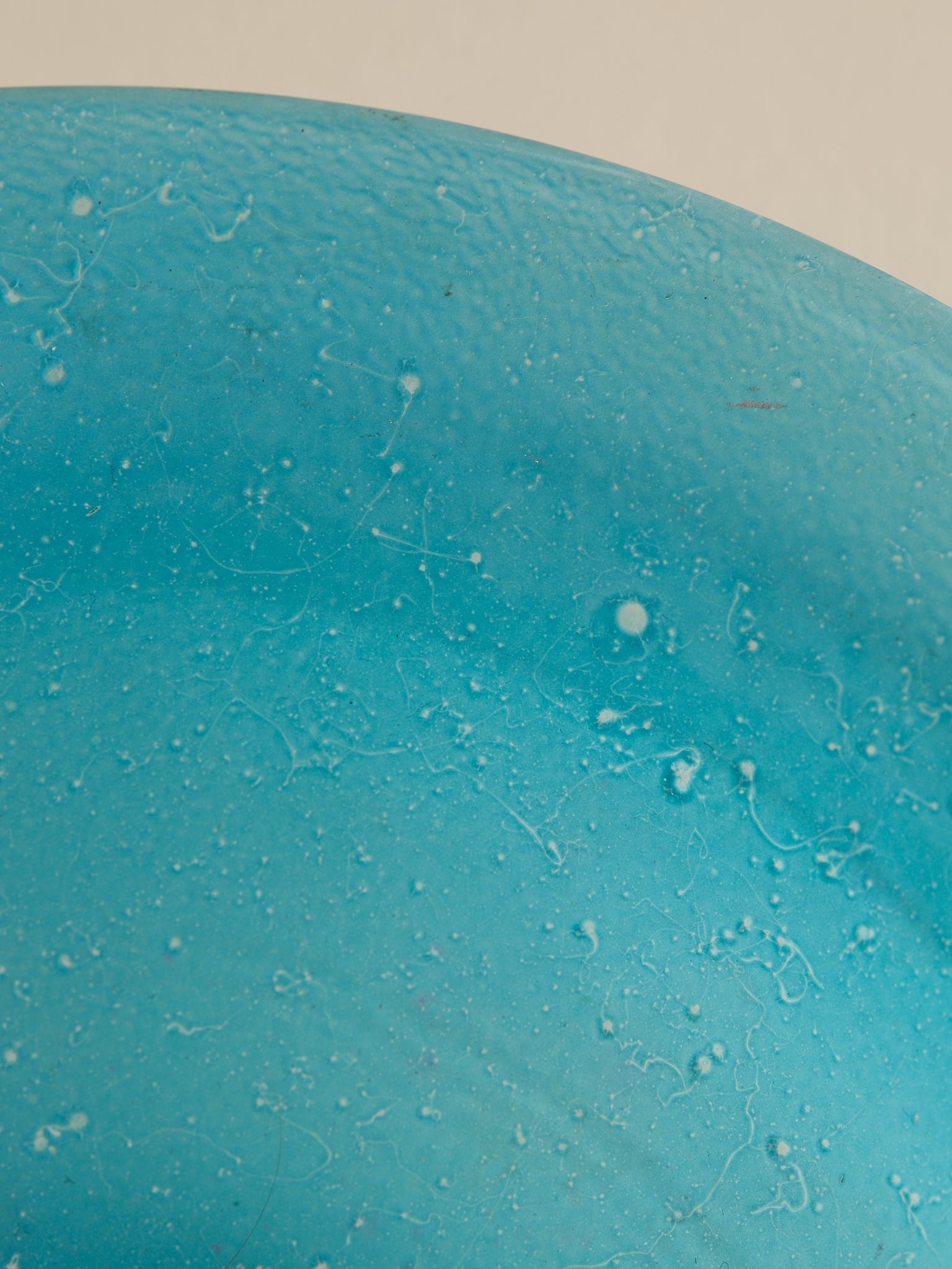 The Vintage Sand Blasted Teal Glass BowlVasesMiscellanea, etc.