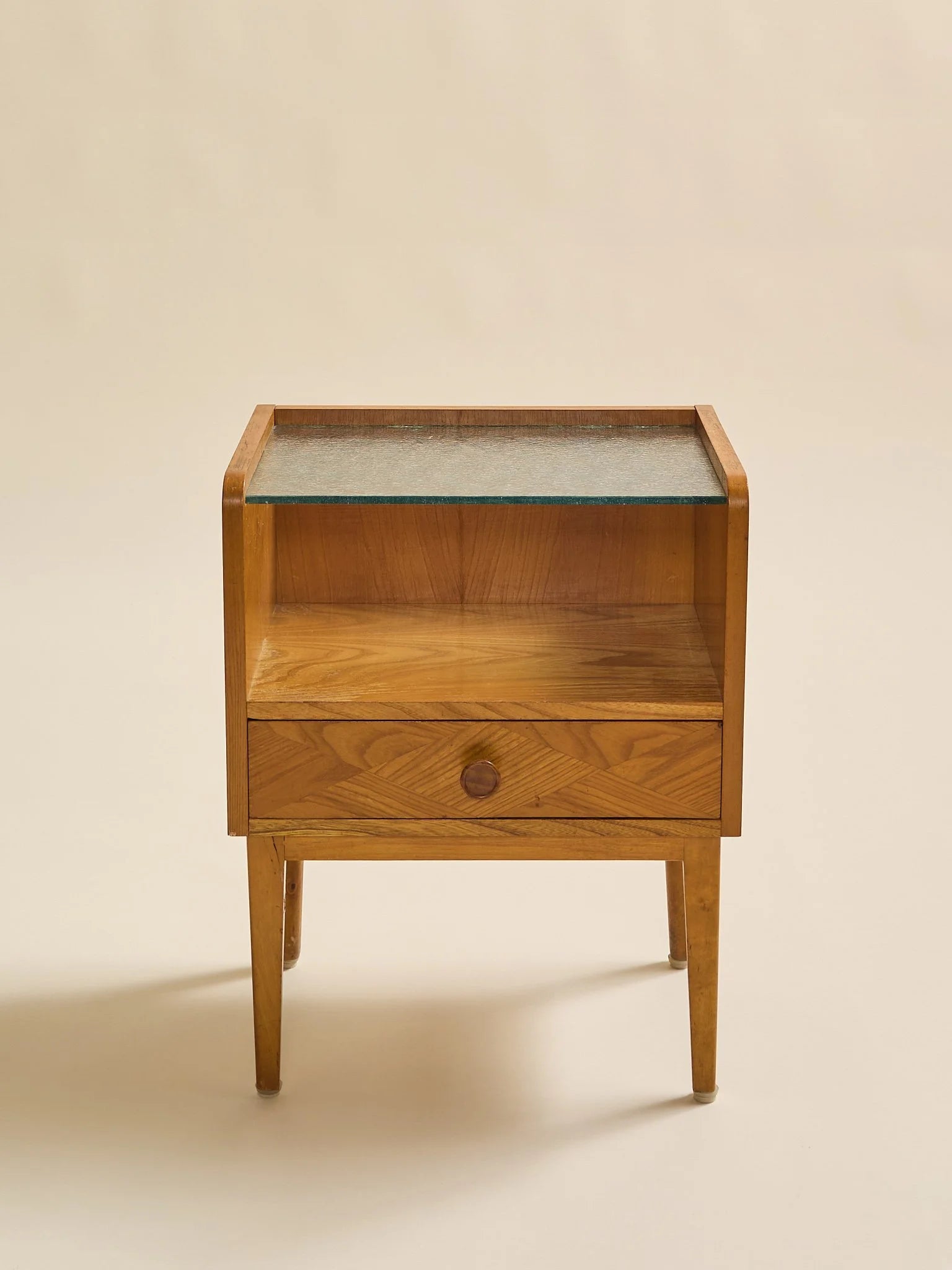The Pair of Vintage 1960s Swedish Beech and Oak NightsandsSide TablesMiscellanea, etc.