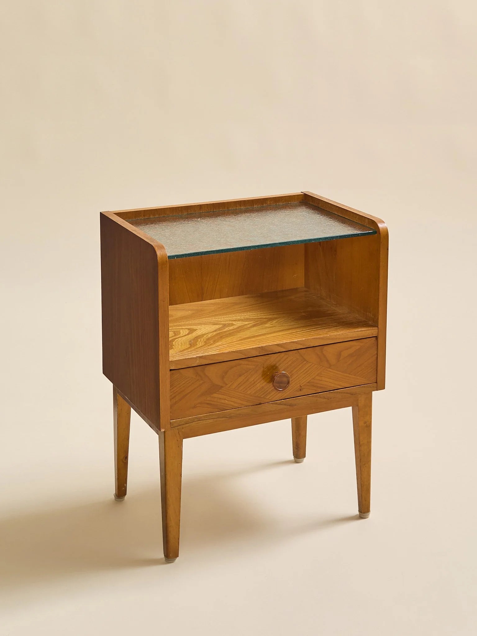 The Pair of Vintage 1960s Swedish Beech and Oak NightsandsSide TablesMiscellanea, etc.