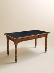 The Vintage Carved-Leg Leather Top Petite Dining Table or DeskDining TablesMiscellanea, etc.