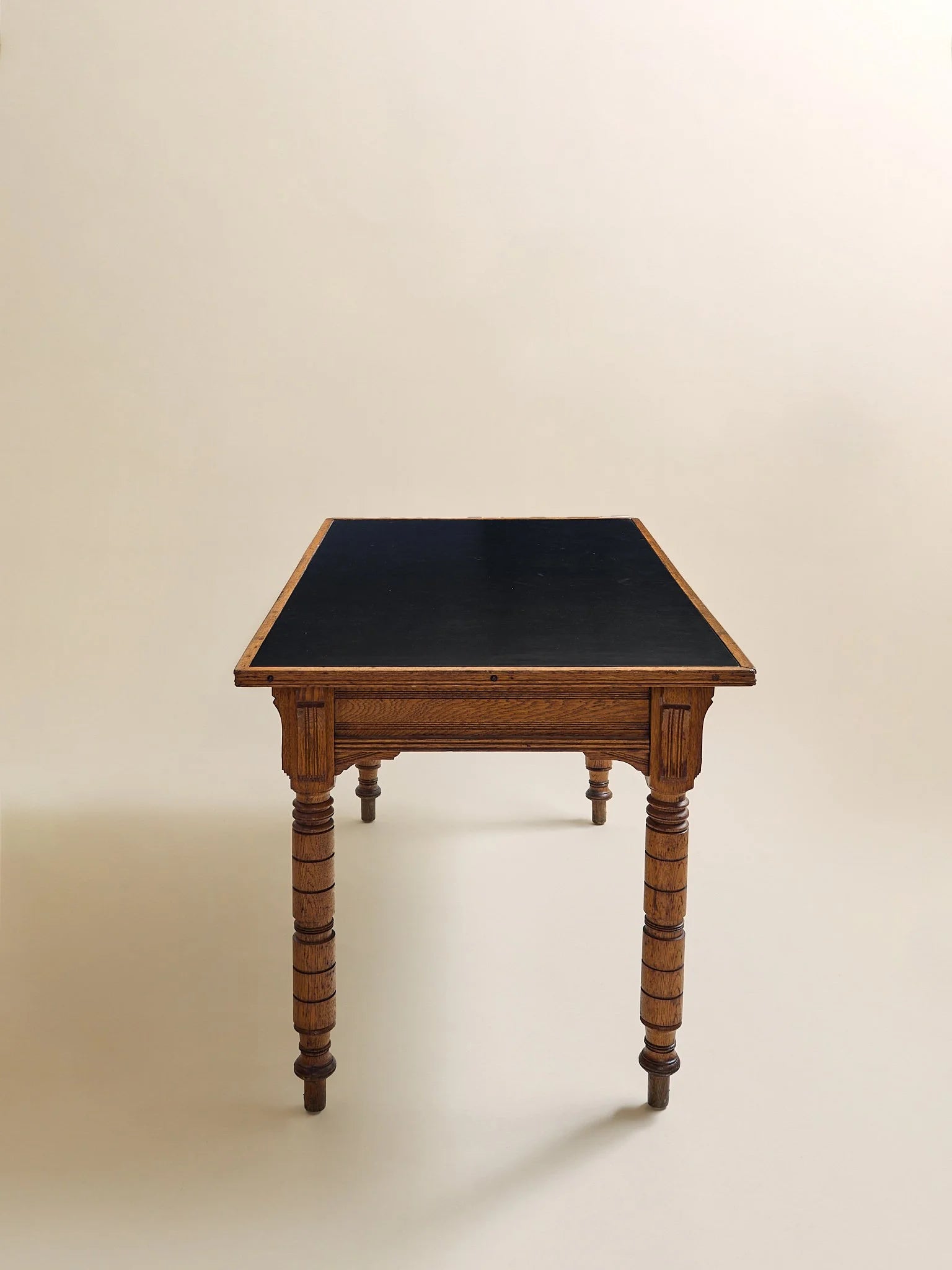 The Vintage Carved-Leg Leather Top Petite Dining Table or DeskDining TablesMiscellanea, etc.