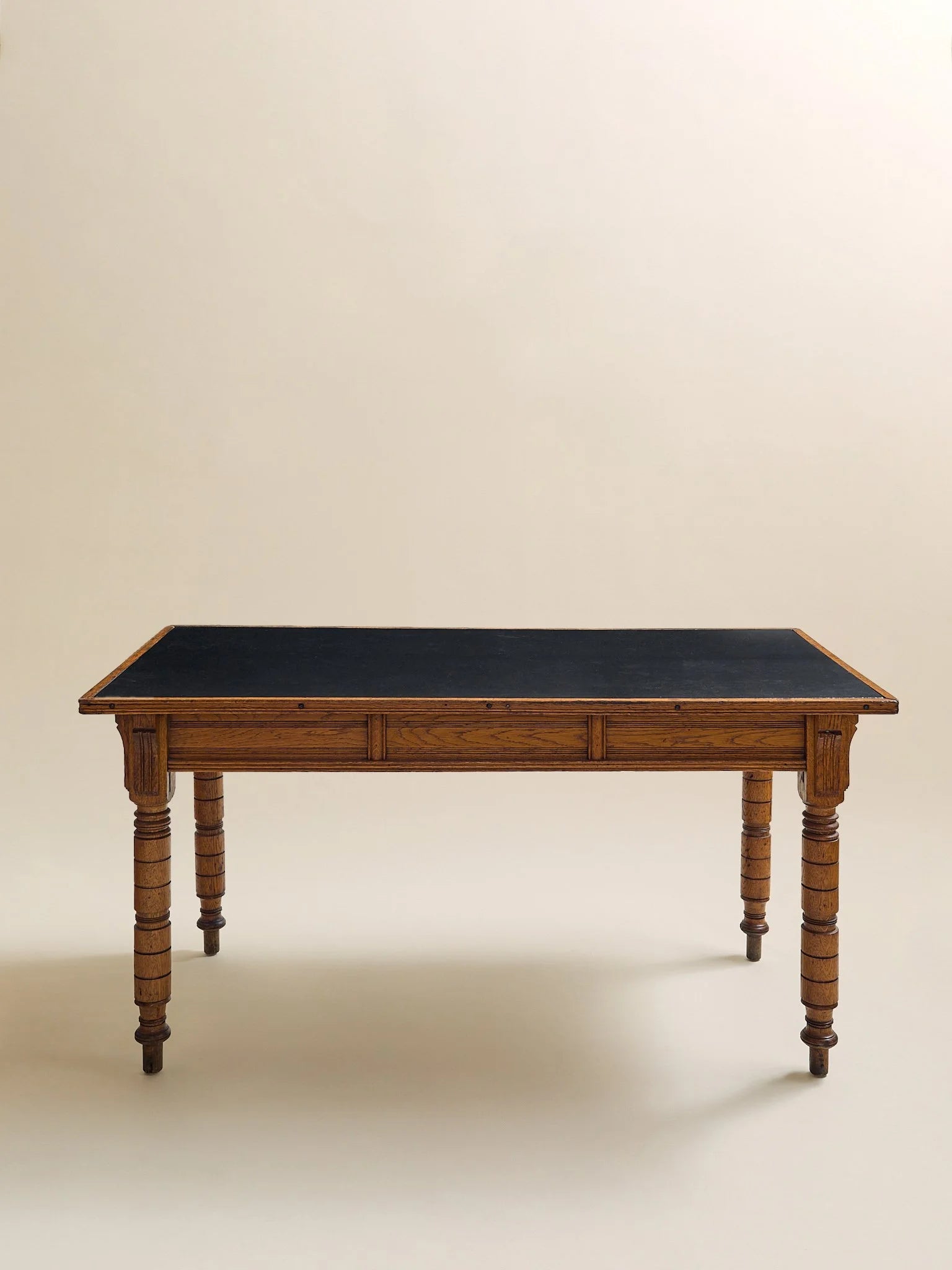 The Vintage Carved-Leg Leather Top Petite Dining Table or DeskDining TablesMiscellanea, etc.