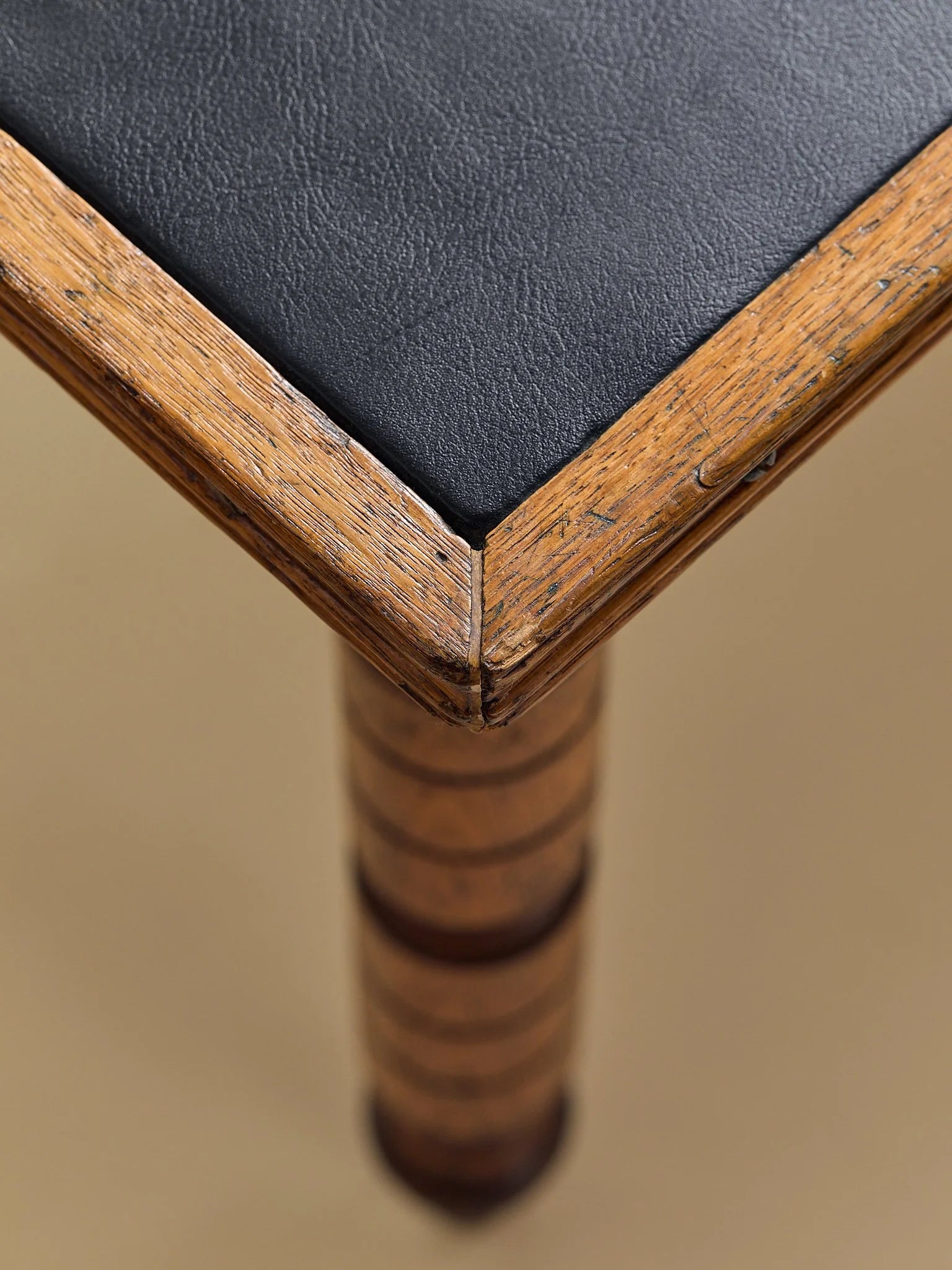 The Vintage Carved-Leg Leather Top Petite Dining Table or DeskDining TablesMiscellanea, etc.