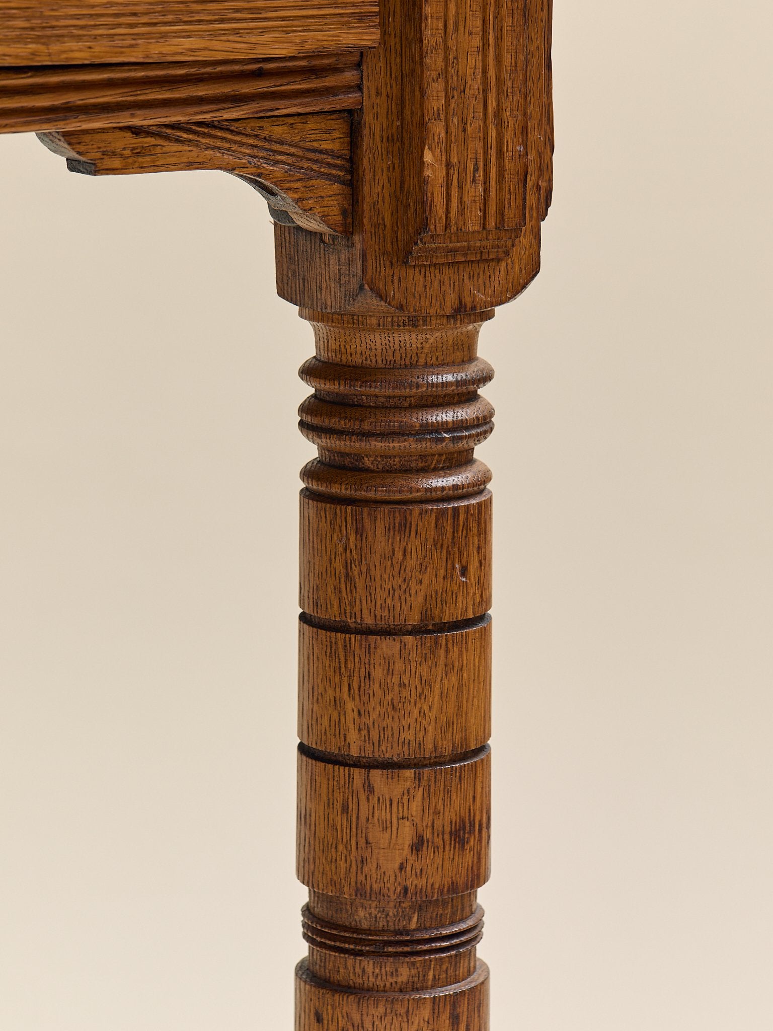 The Vintage Carved-Leg Leather Top Petite Dining Table or DeskDining TablesMiscellanea, etc.