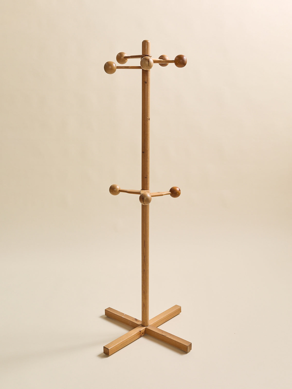 The Vintage Scandinavian Pine Coat Rack, 1970sAccentsMiscellanea, etc.