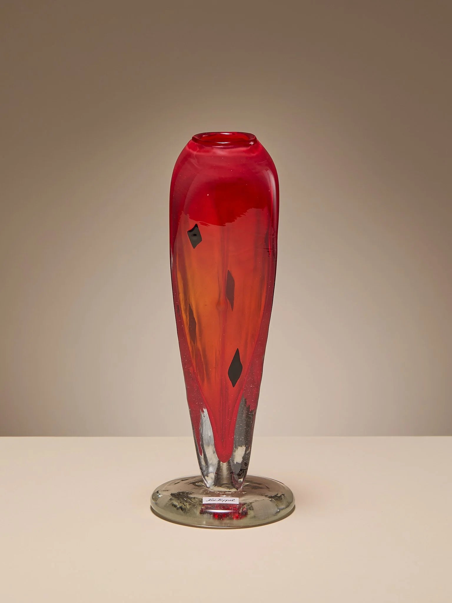The Vintage Murano Style Red Art Glass Bud VaseVasesMiscellanea, etc.