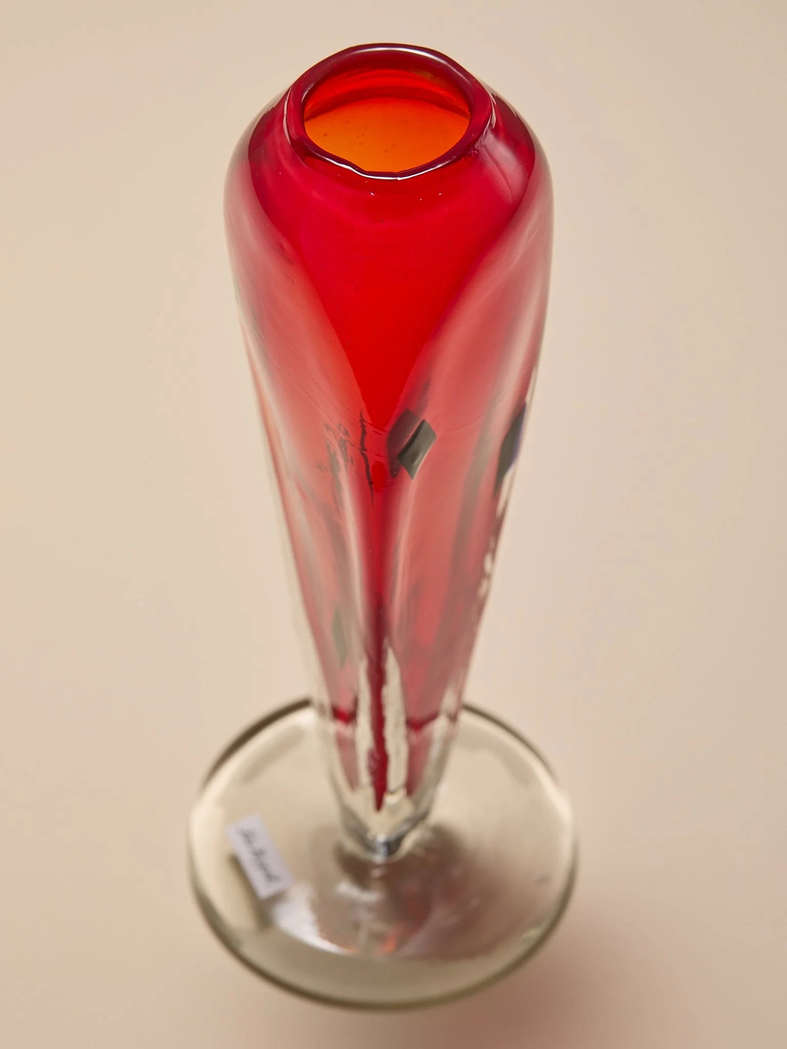 The Vintage Murano Style Red Art Glass Bud VaseVasesMiscellanea, etc.