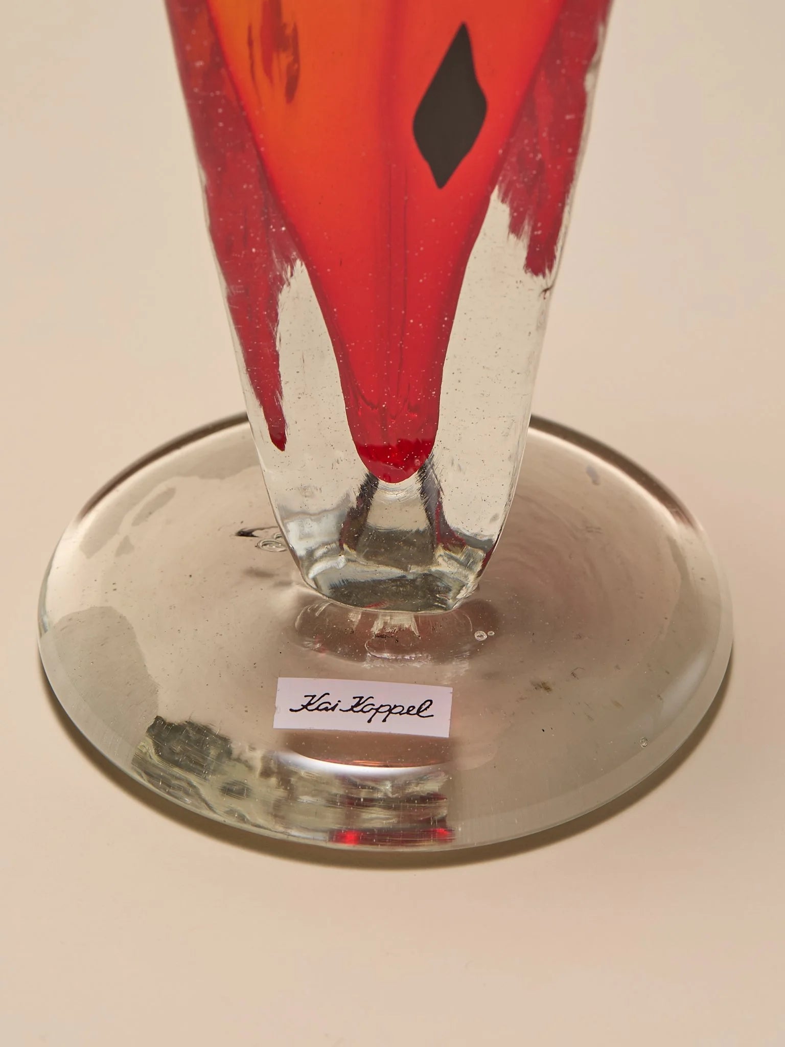 The Vintage Murano Style Red Art Glass Bud VaseVasesMiscellanea, etc.