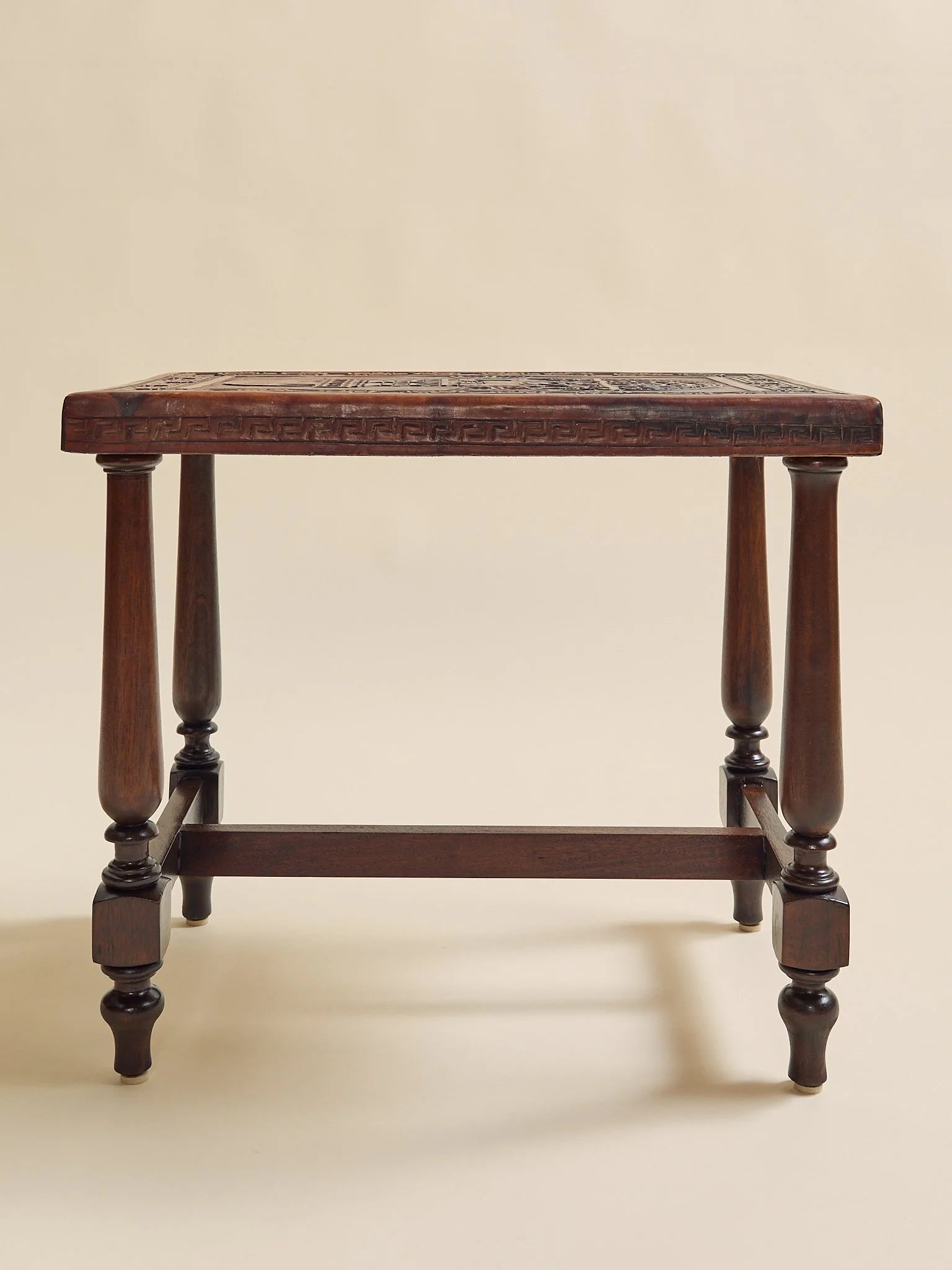 The Vintage Peruvian Carved Leather Side Table SetSide TablesMiscellanea, etc.