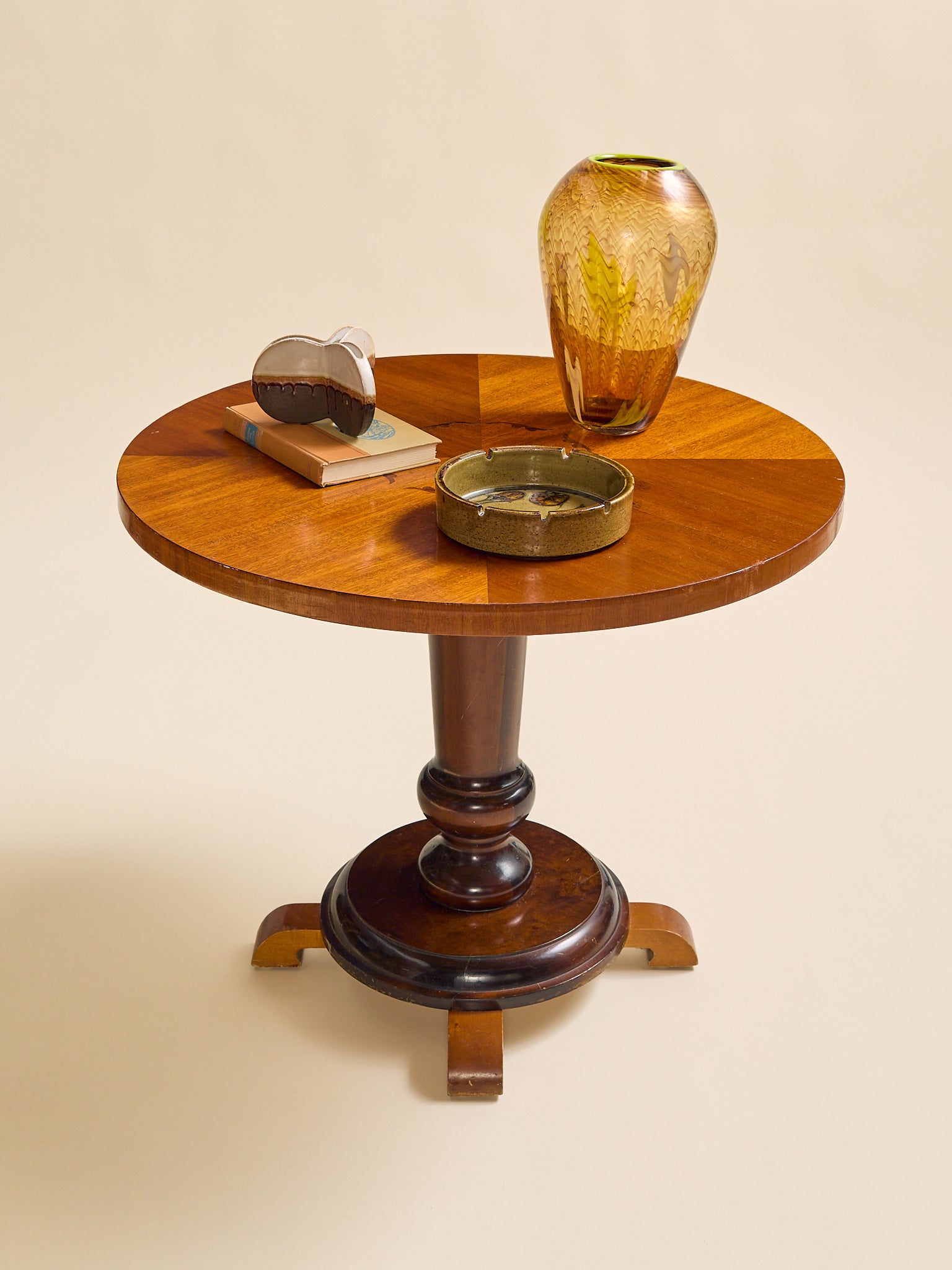 The Vintage Swedish Art Deco Walnut Accent Table c. 1920sSide TablesMiscellanea, etc.