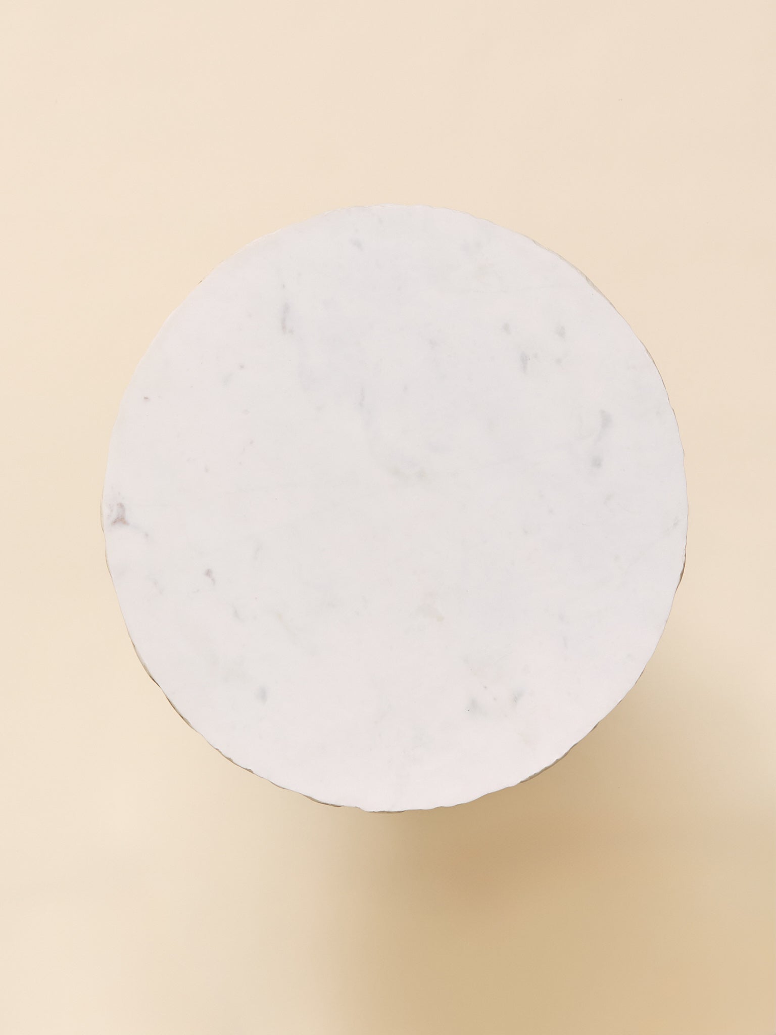 Brutalist Style White Marble Pedestal Side TableSide TablesMiscellanea, etc.