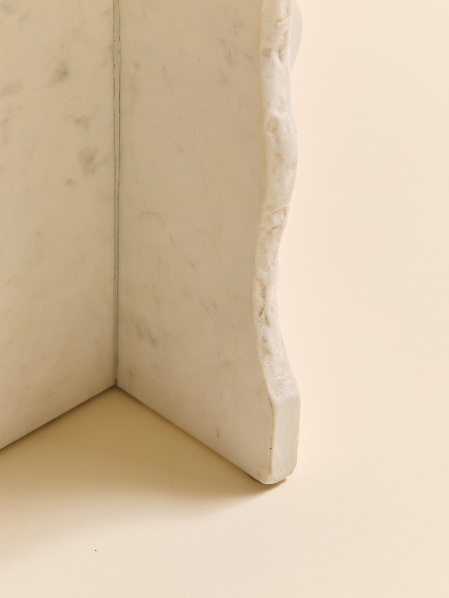 Brutalist Style White Marble Pedestal Side TableSide TablesMiscellanea, etc.