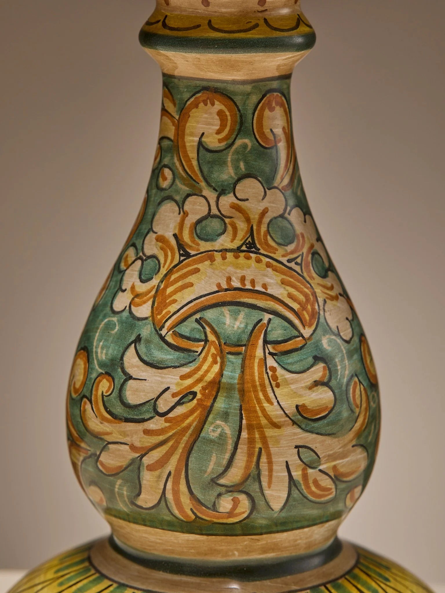 The Vintage Pair of Hand-Painted Italian Ceramic CandlesticksCandle HoldersMiscellanea, etc.