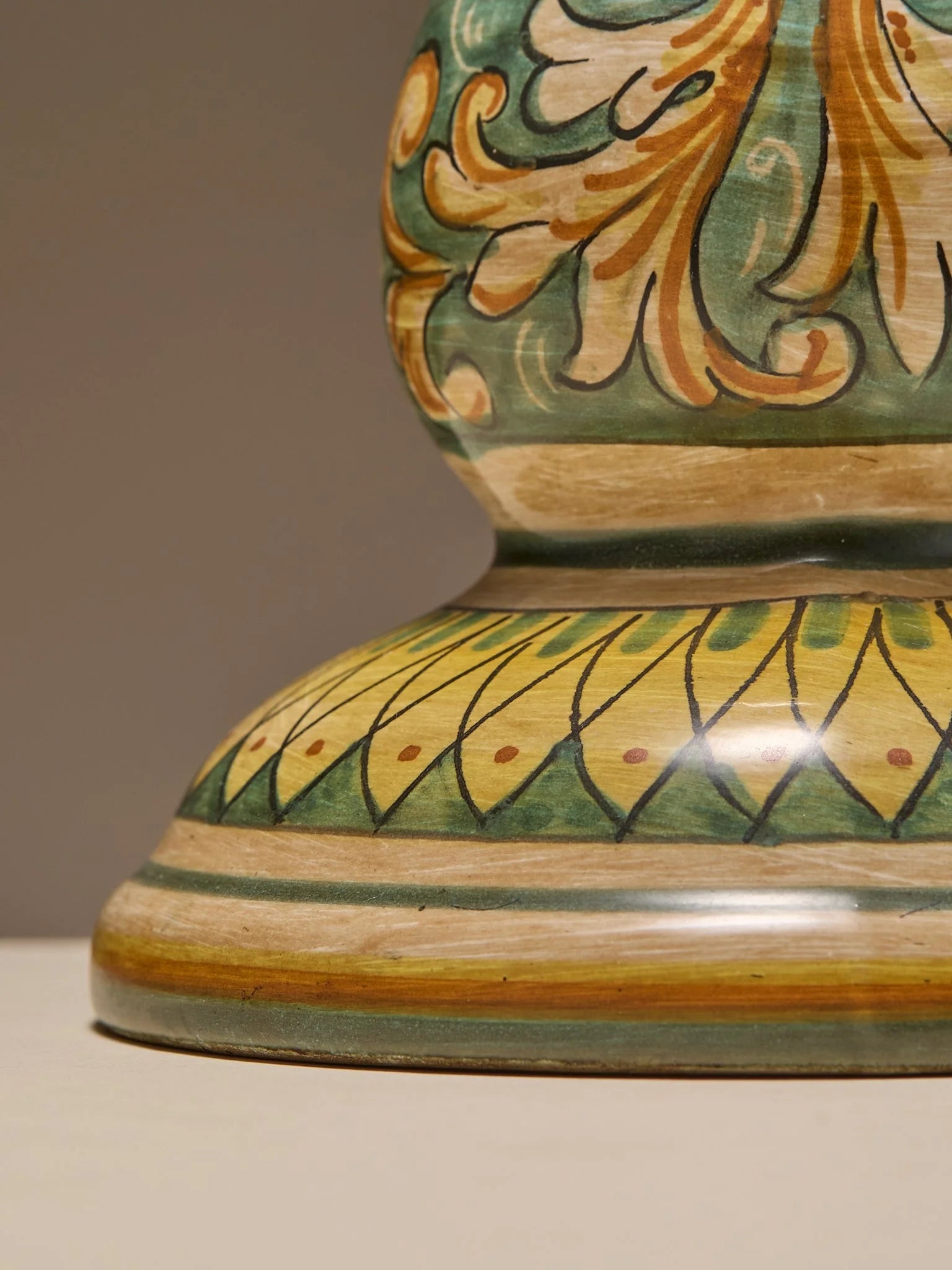 The Vintage Pair of Hand-Painted Italian Ceramic CandlesticksCandle HoldersMiscellanea, etc.