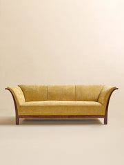 The Vintage Curved Arm Danish Sofa in the Style of Frits Henningsen, 1960sSeatingMiscellanea, etc.