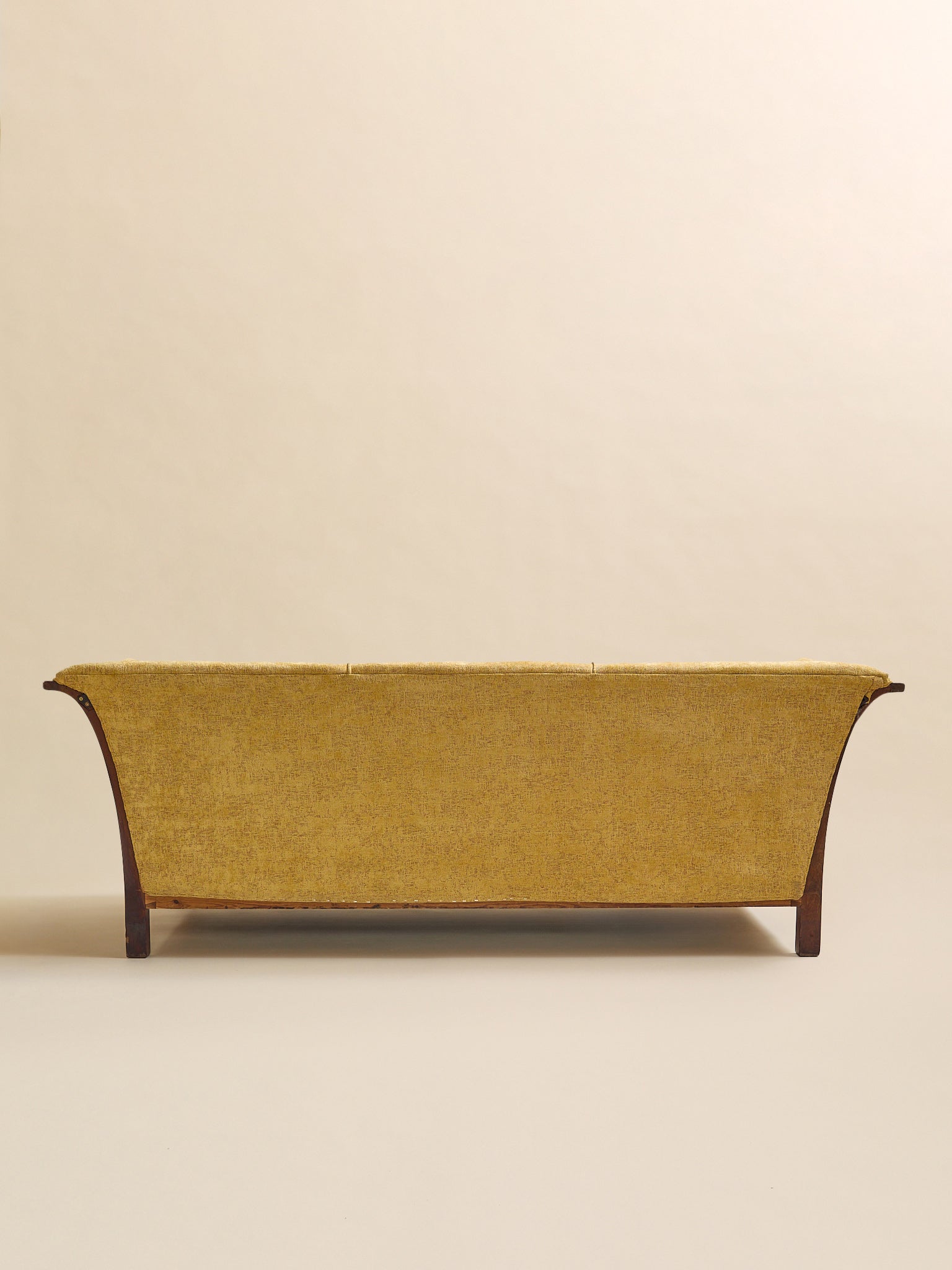 The Vintage Curved Arm Danish Sofa in the Style of Frits Henningsen, 1960sSeatingMiscellanea, etc.