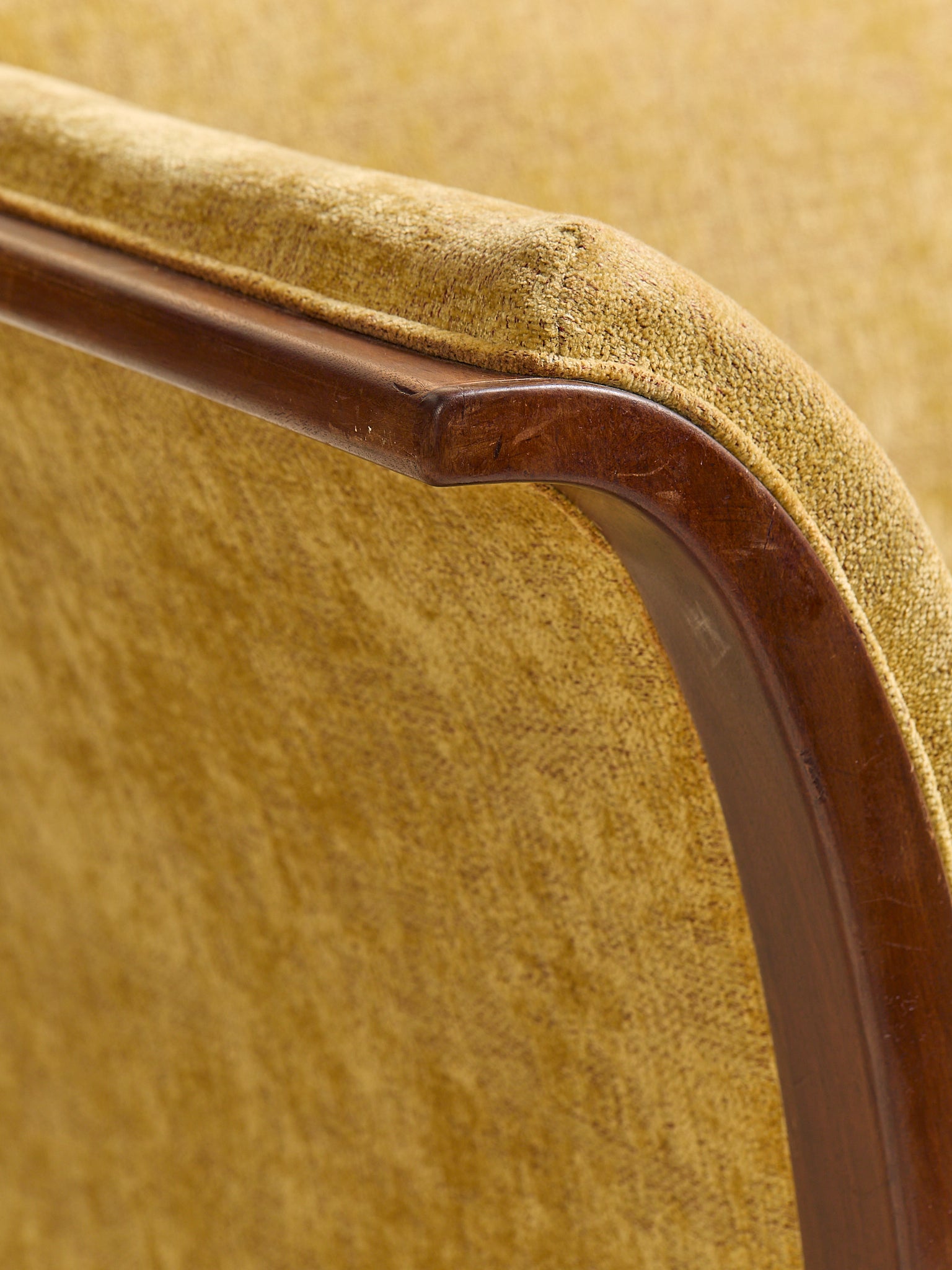 The Vintage Curved Arm Danish Sofa in the Style of Frits Henningsen, 1960sSeatingMiscellanea, etc.