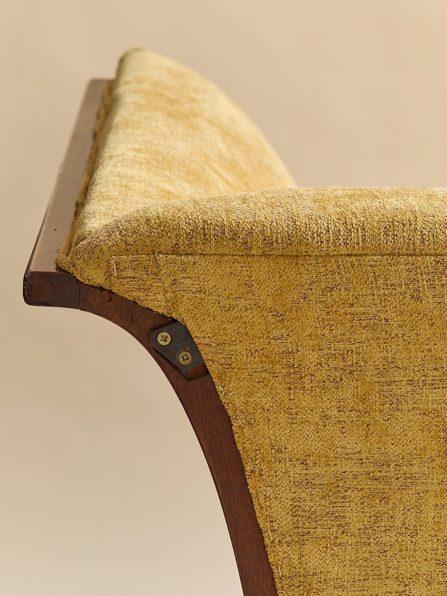 The Vintage Curved Arm Danish Sofa in the Style of Frits Henningsen, 1960sSeatingMiscellanea, etc.
