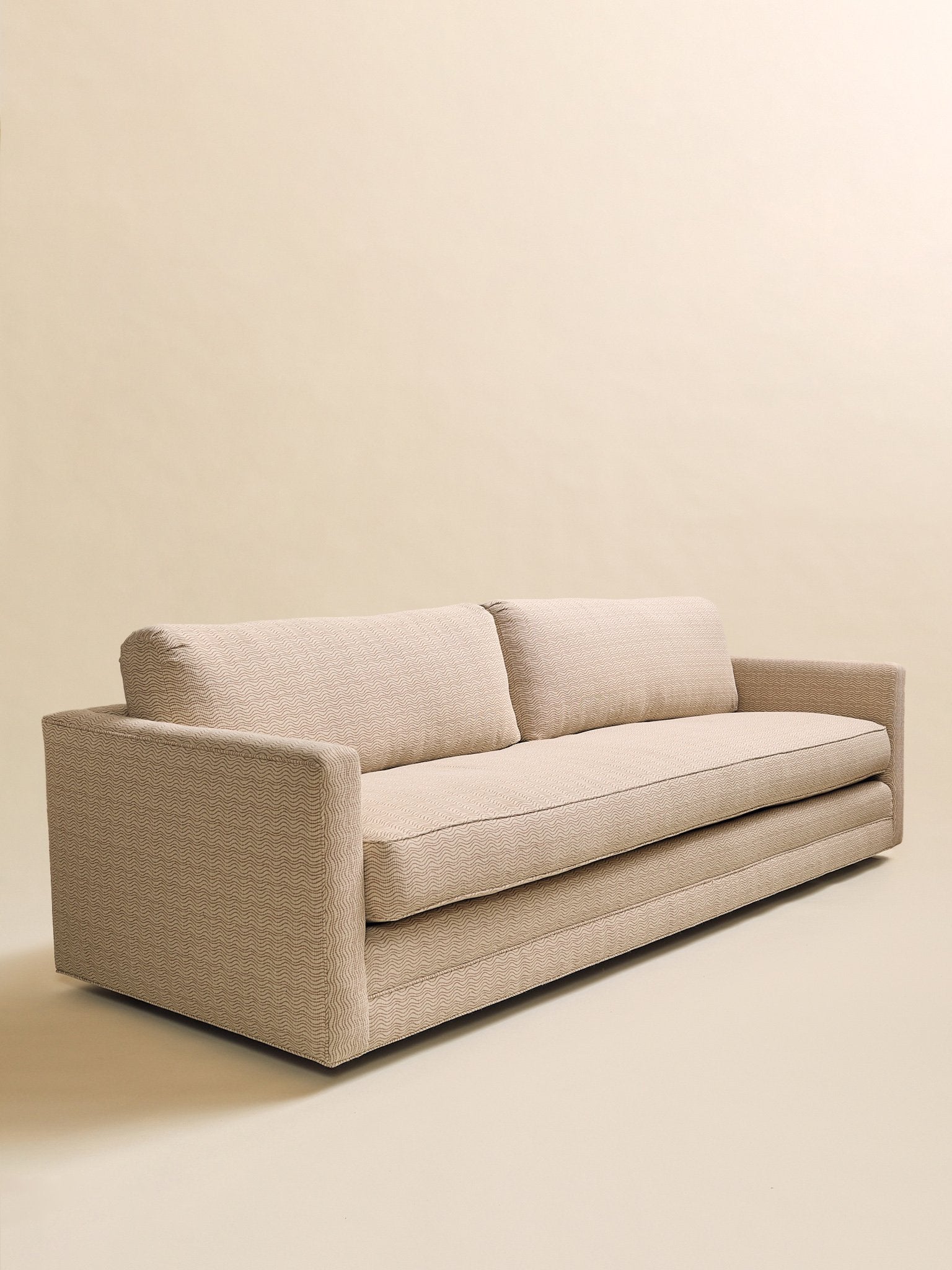 The 1970s Newly Upholstered Wave Sofa - Custom Designed by MiscellaneaSeatingMiscellanea, etc.