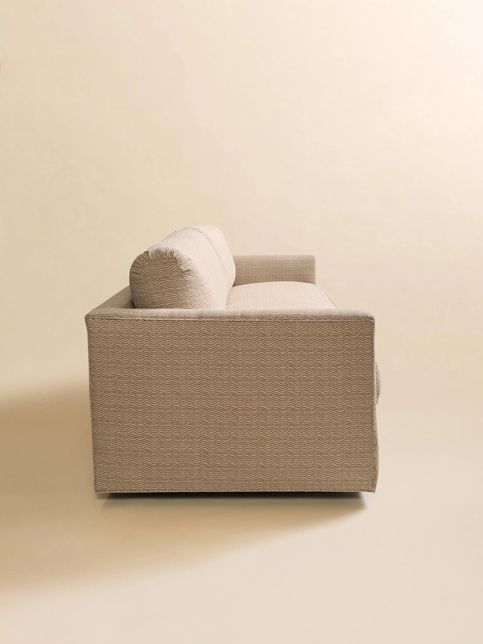 The 1970s Newly Upholstered Wave Sofa - Custom Designed by MiscellaneaSeatingMiscellanea, etc.