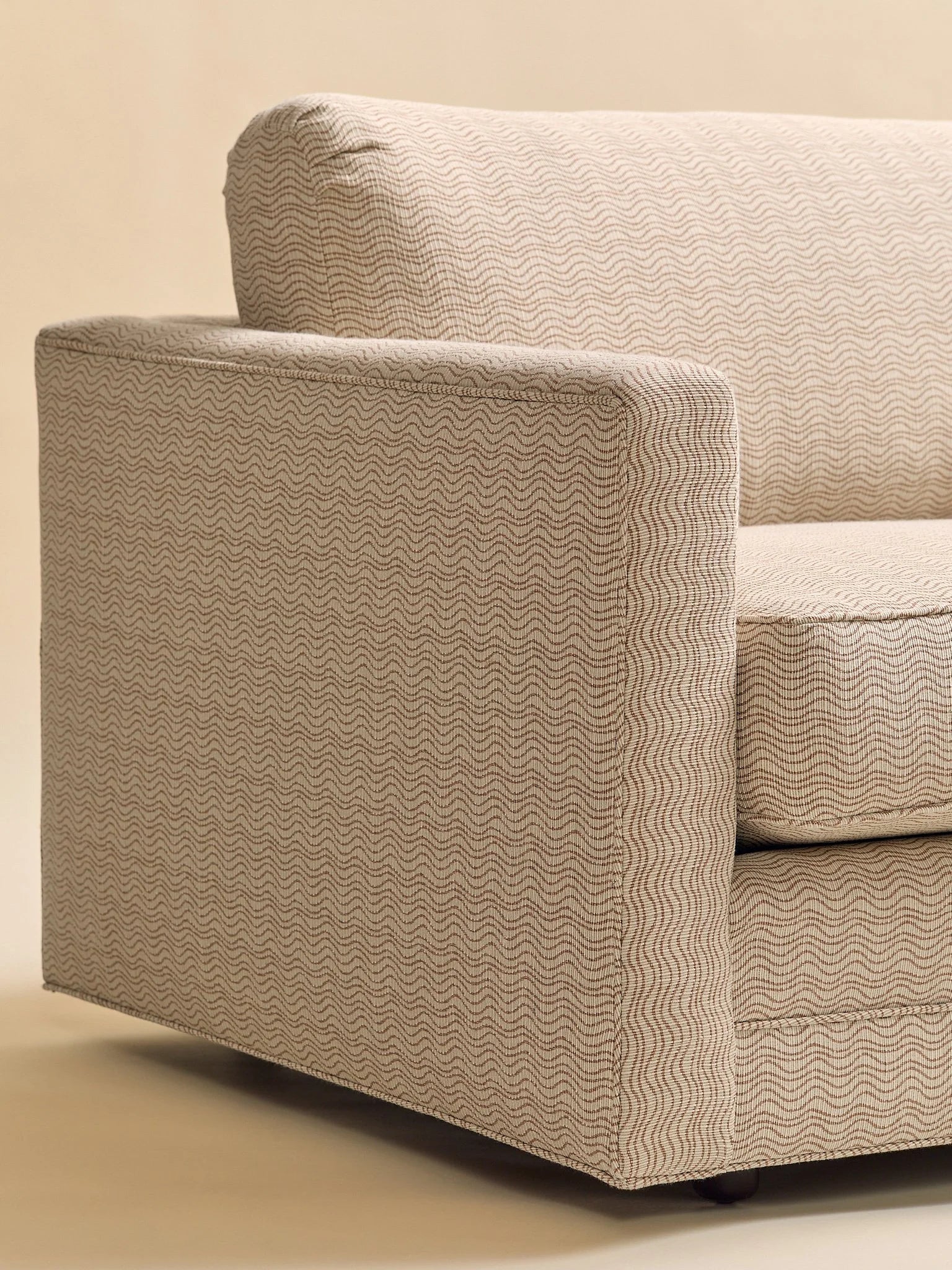 The 1970s Newly Upholstered Wave Sofa - Custom Designed by MiscellaneaSeatingMiscellanea, etc.