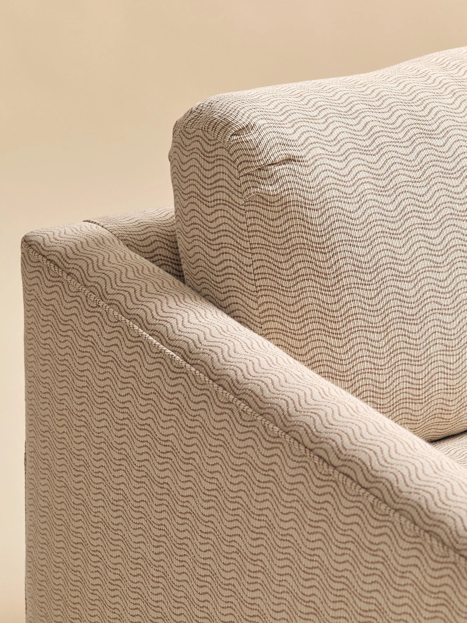 The 1970s Newly Upholstered Wave Sofa - Custom Designed by MiscellaneaSeatingMiscellanea, etc.