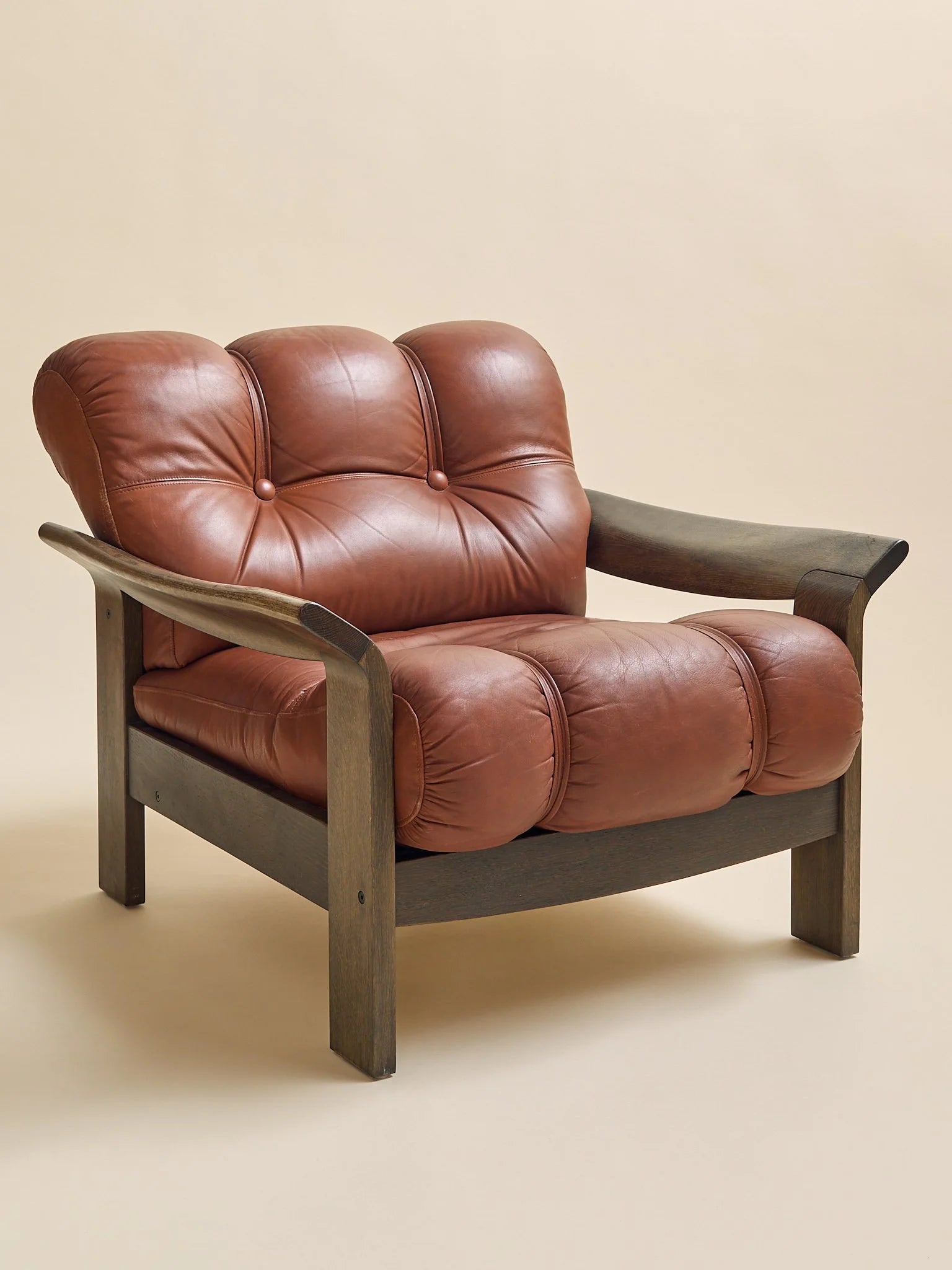 The Vintage Hans J. Frydendal Oak & Leather Lounge ChairSeatingMiscellanea, etc.