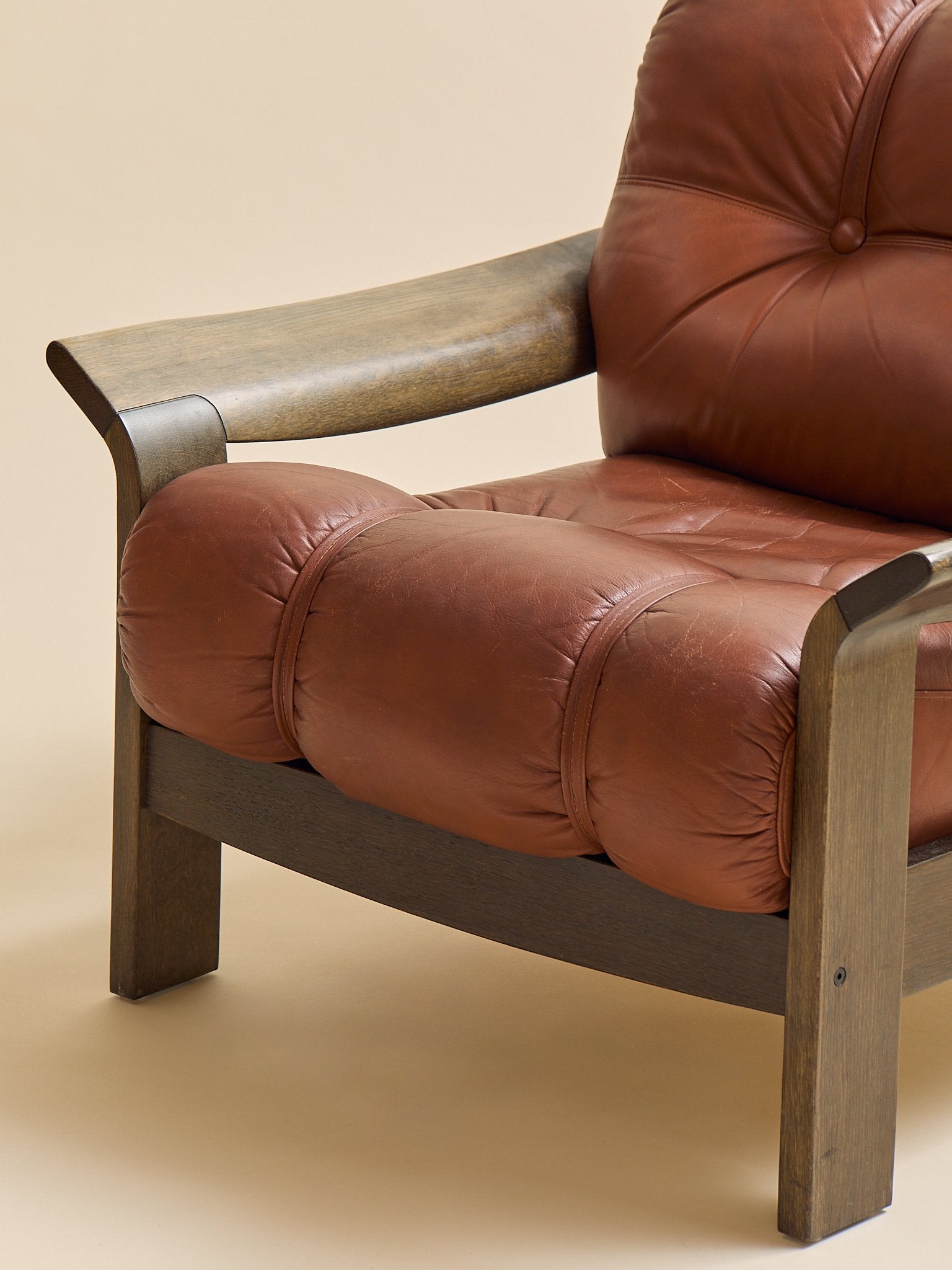 The Vintage Hans J. Frydendal Oak & Leather Lounge ChairSeatingMiscellanea, etc.