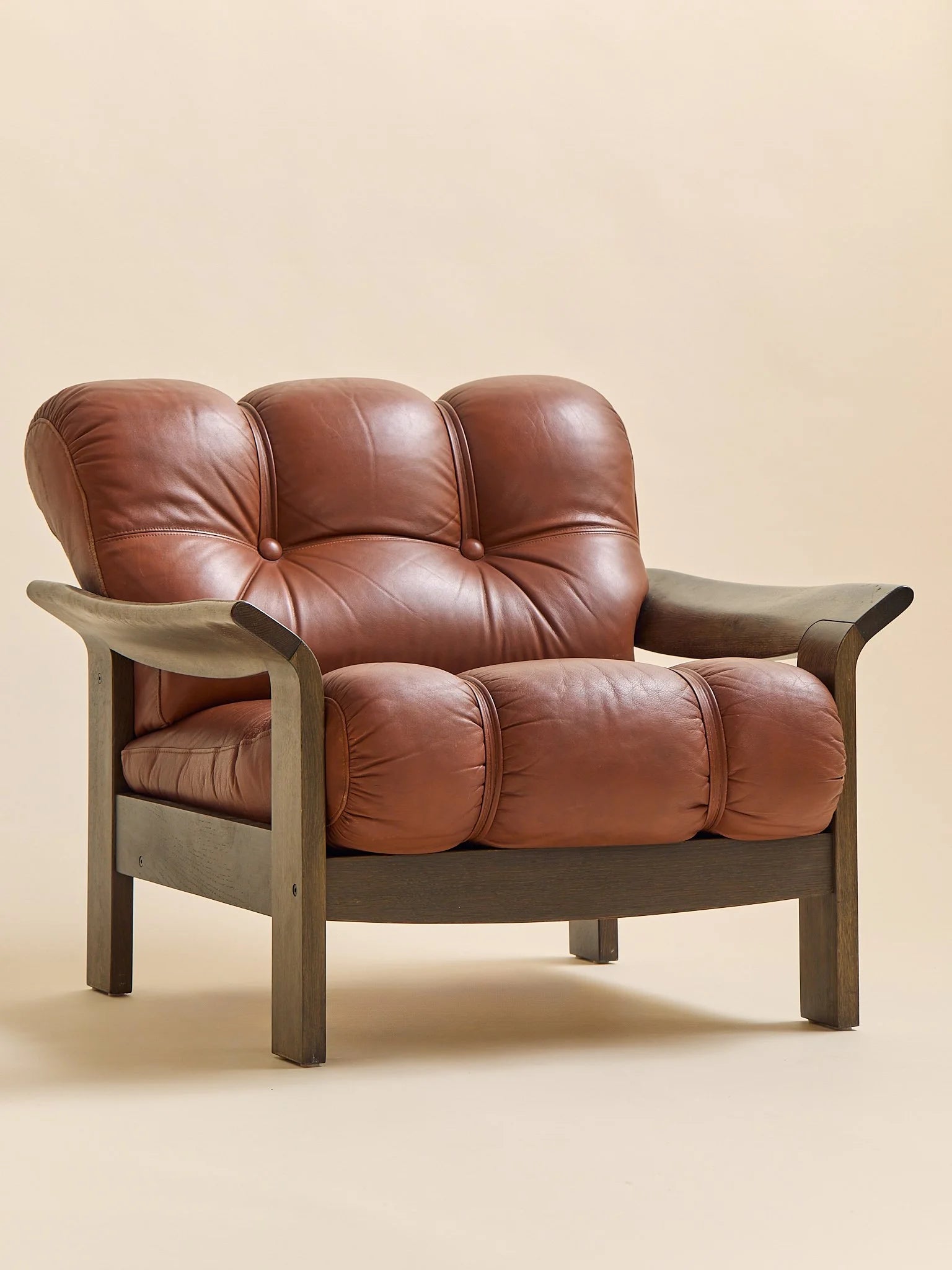 The Vintage Hans J. Frydendal Oak & Leather Lounge ChairSeatingMiscellanea, etc.