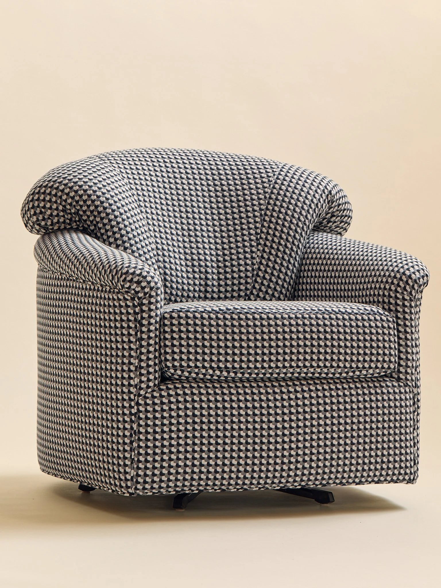 The Vintage Post-Modern Pattern Swivel ChairSeatingMiscellanea, etc.