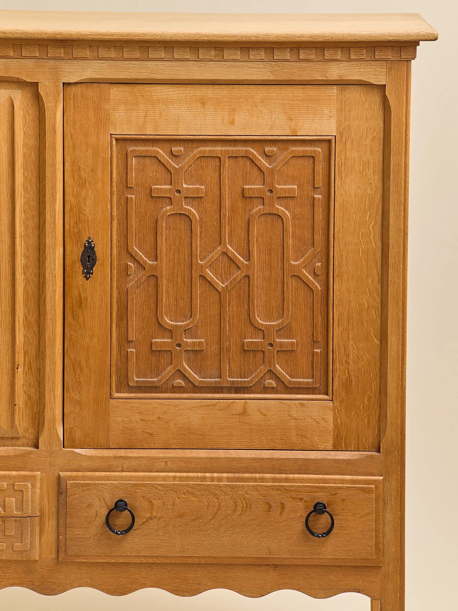 The Vintage Attr. Henning Kjaernulf Danish Oak Sideboard 1960sCredenzas and SideboardsMiscellanea, etc.
