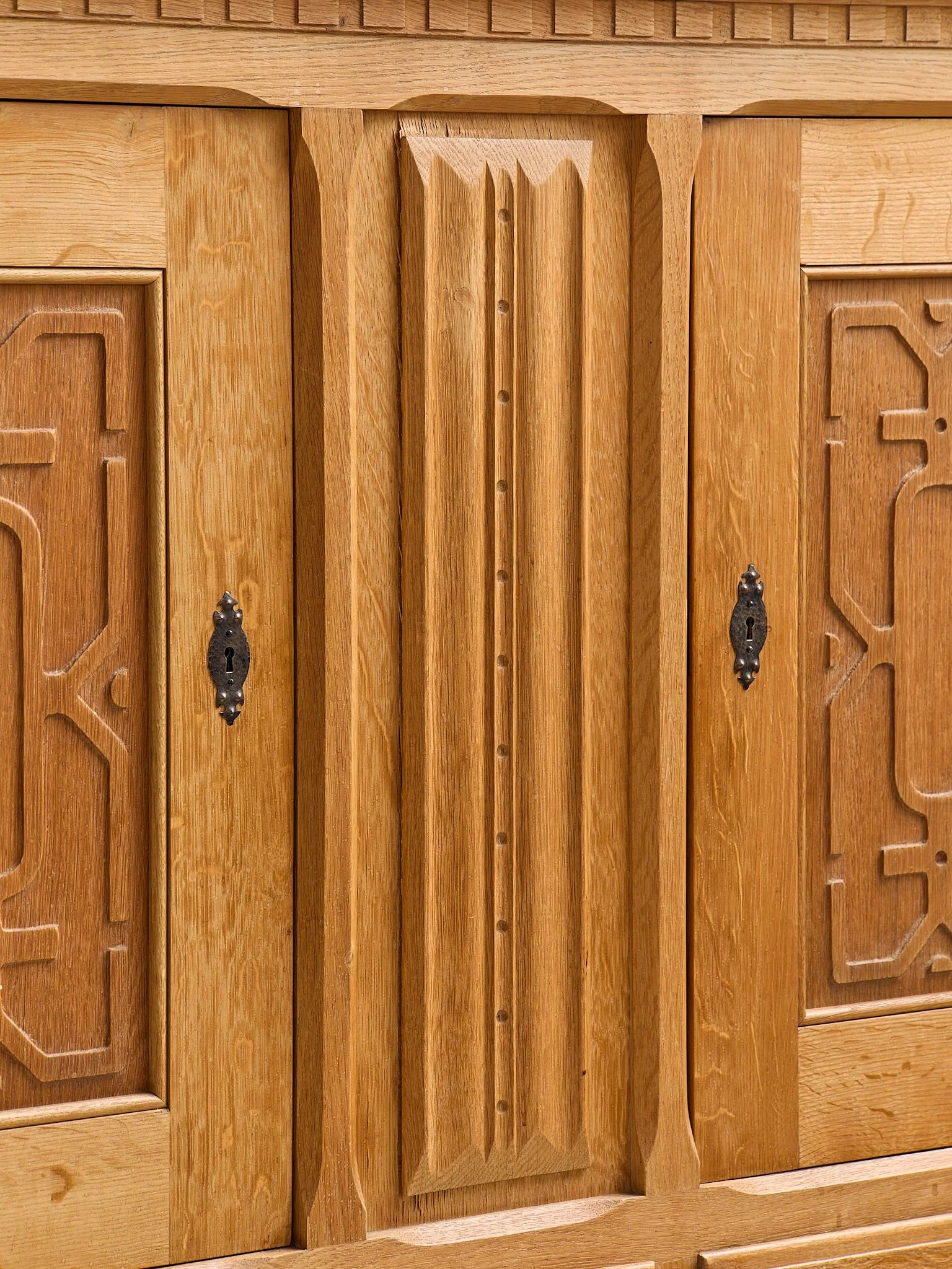 The Vintage Attr. Henning Kjaernulf Danish Oak Sideboard 1960sCredenzas and SideboardsMiscellanea, etc.