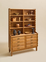 The Vintage Style Of Kjaernulf Danish Oak Bookcase CabinetCabinets and ShelvingMiscellanea, etc.