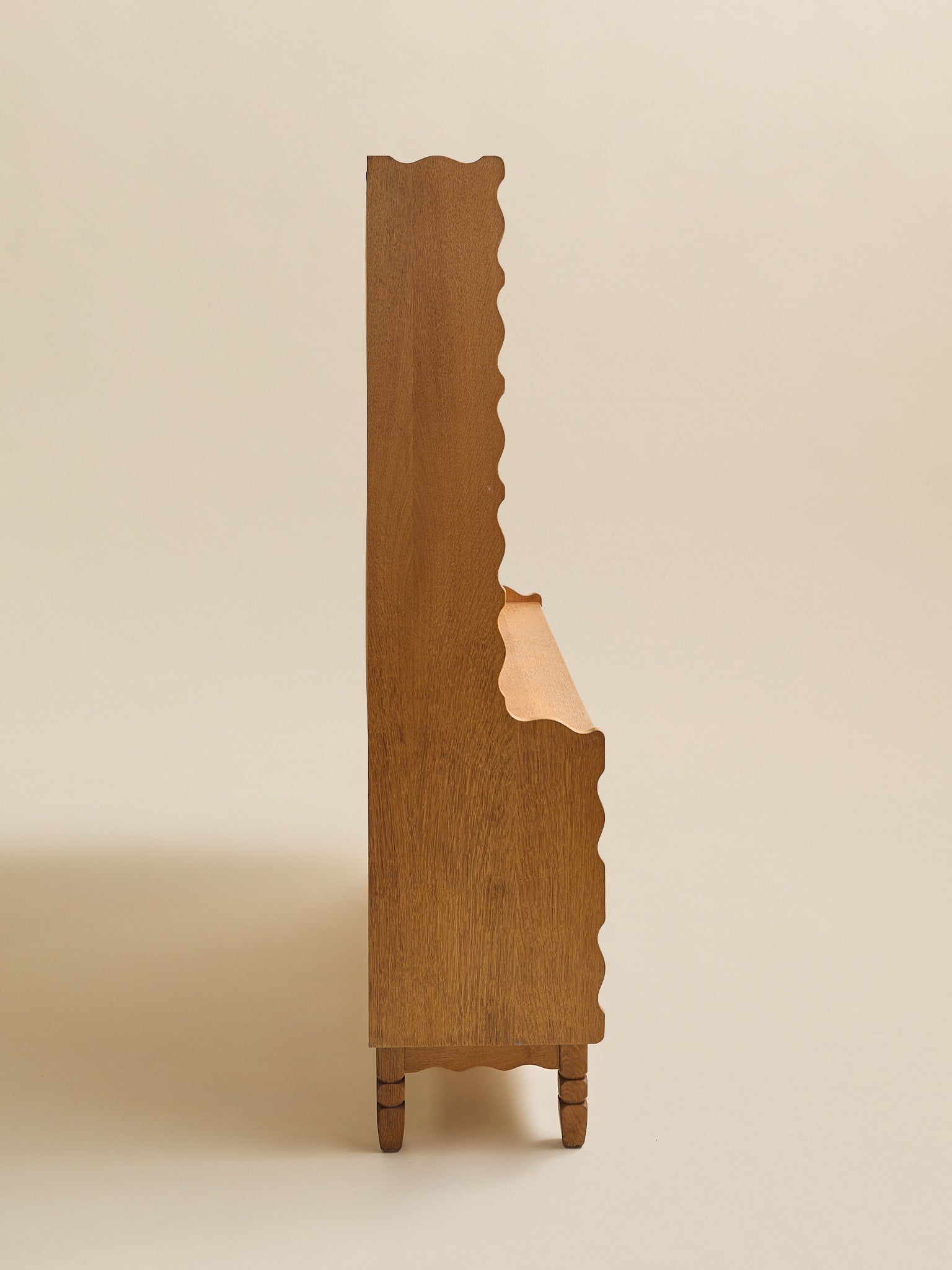 The Vintage Style Of Kjaernulf Danish Oak Bookcase CabinetCabinets and ShelvingMiscellanea, etc.