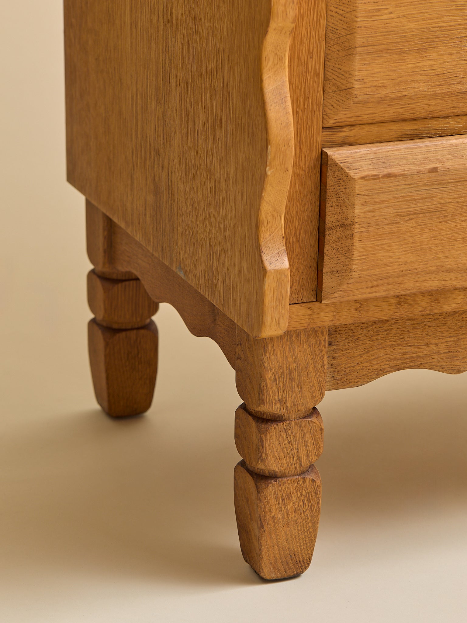 The Vintage Style Of Kjaernulf Danish Oak Bookcase CabinetCabinets and ShelvingMiscellanea, etc.