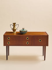 The Vintage Scandinavian Teak Low Chest, 1960SSide TablesMiscellanea, etc.