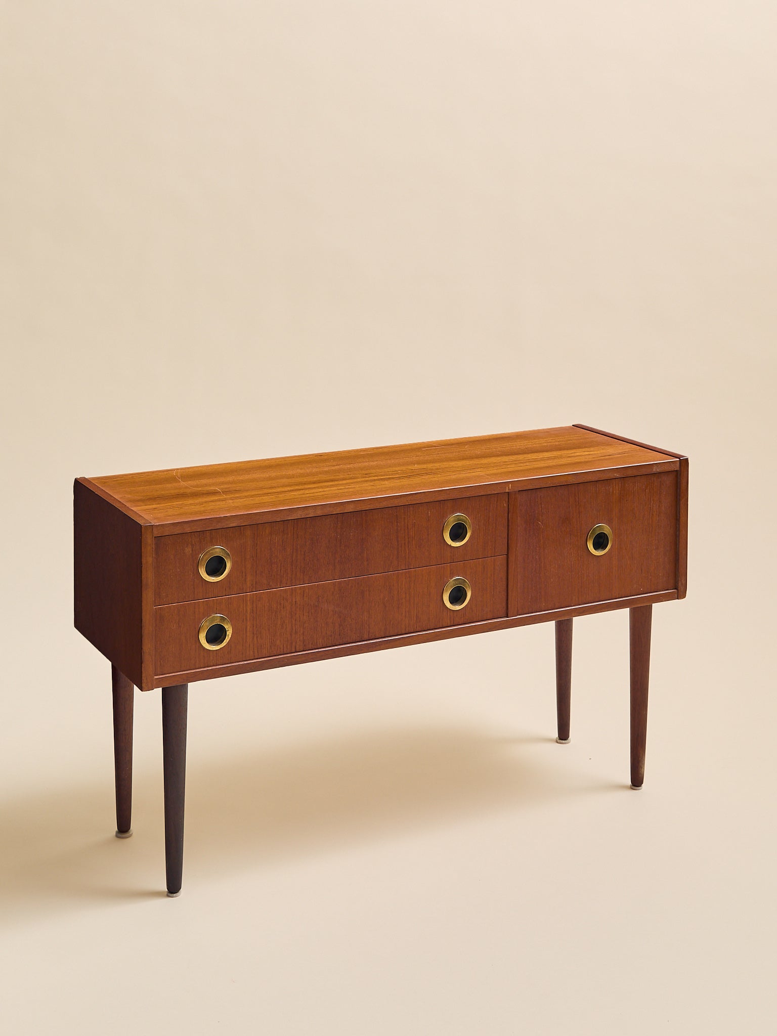 The Vintage Scandinavian Teak Low Chest, 1960SSide TablesMiscellanea, etc.