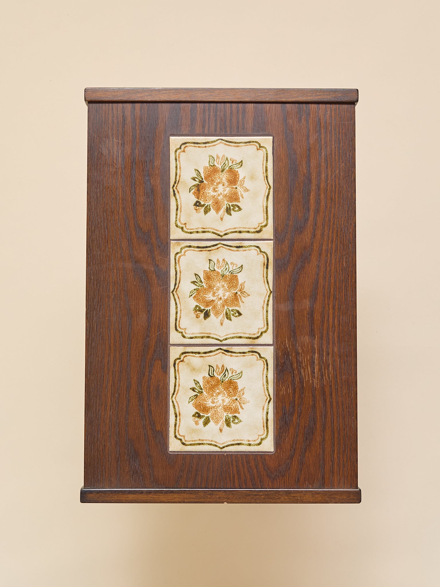 The Vintage Scandinavian Oak & Ceramic Tile Nesting TablesSide TablesMiscellanea, etc.