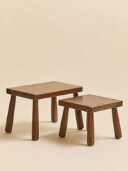 The Vintage Danish Oak Nesting Stools, 1950SSide TablesMiscellanea, etc.