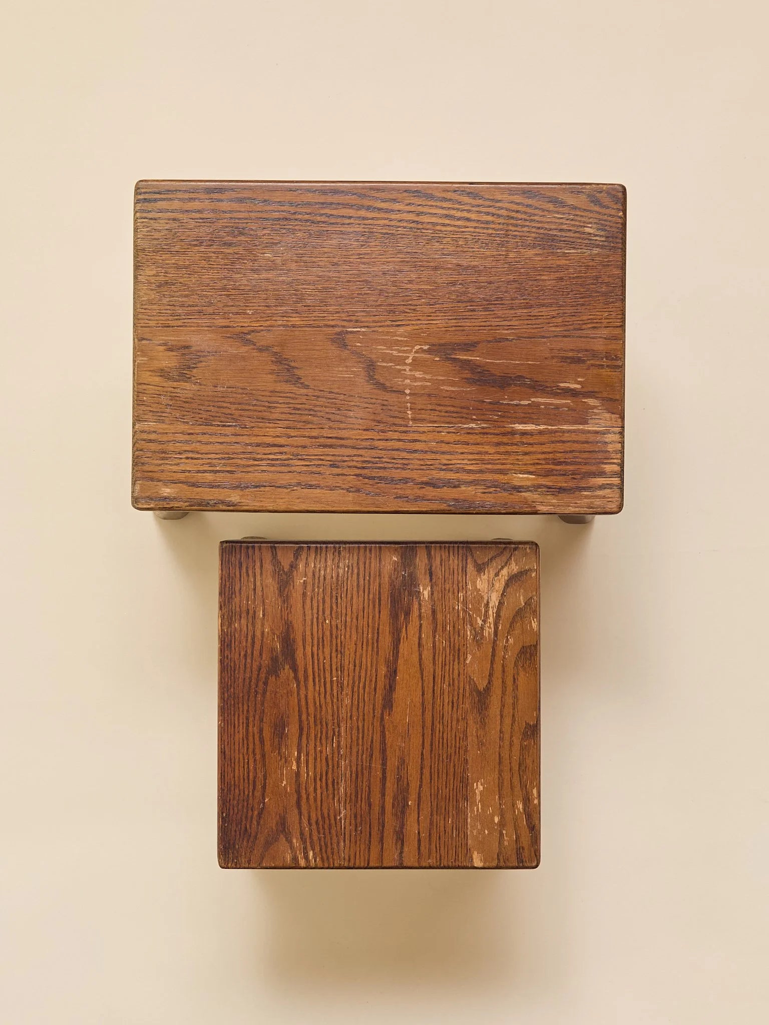 The Vintage Danish Oak Nesting Stools, 1950SSide TablesMiscellanea, etc.