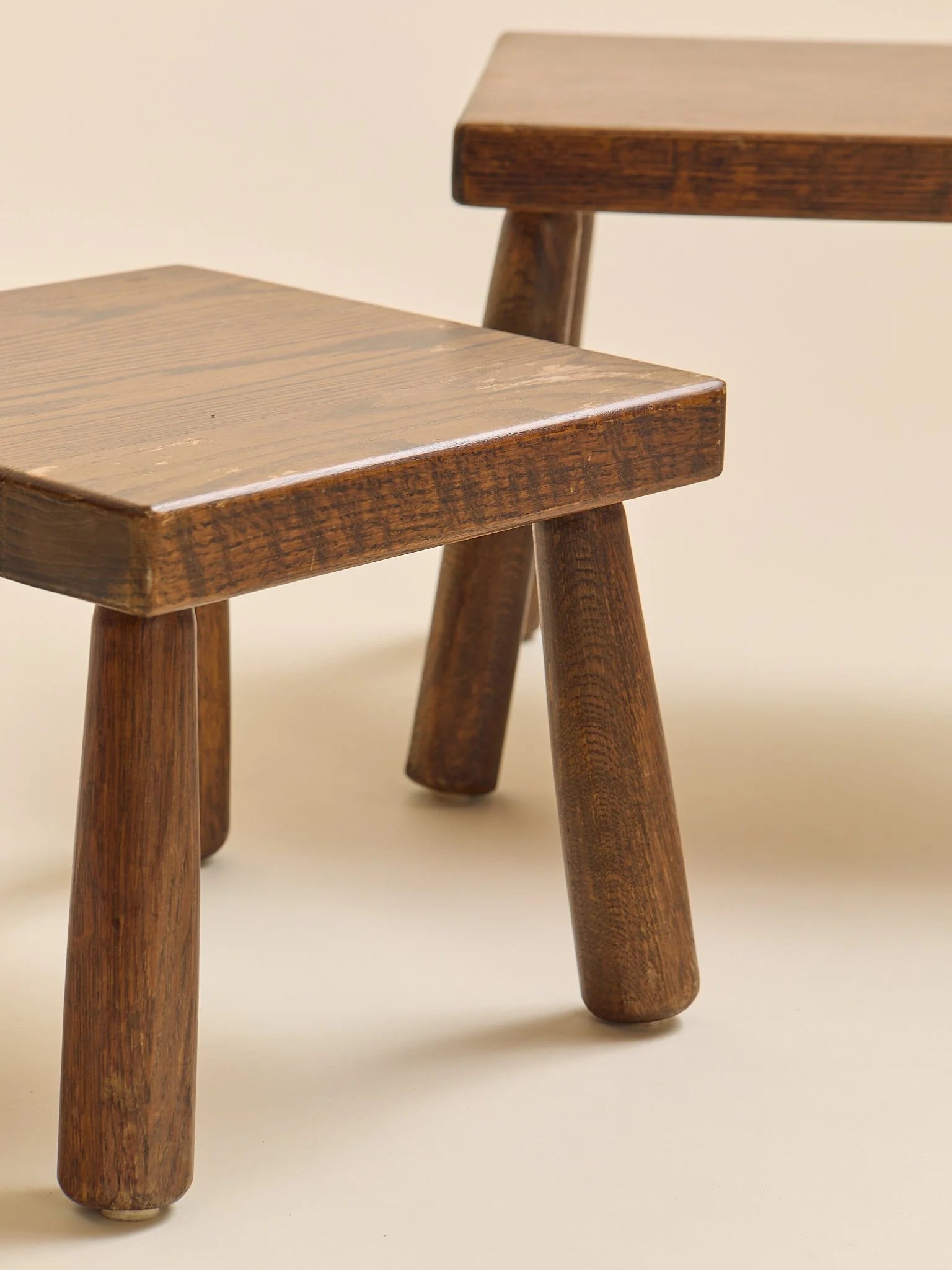 The Vintage Danish Oak Nesting Stools, 1950SSide TablesMiscellanea, etc.