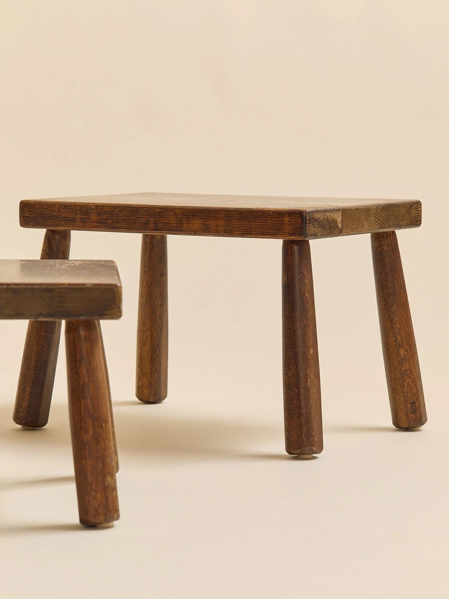 The Vintage Danish Oak Nesting Stools, 1950SSide TablesMiscellanea, etc.