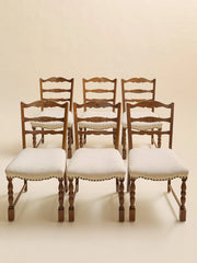 The Vintage Kjaernulf Style Danish Oak Dining Chairs, Set of Six, 1970SSeatingMiscellanea, etc.