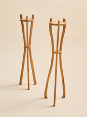 The Vintage Scandinavian Pine Drink Stands, 1970SSide TablesMiscellanea, etc.